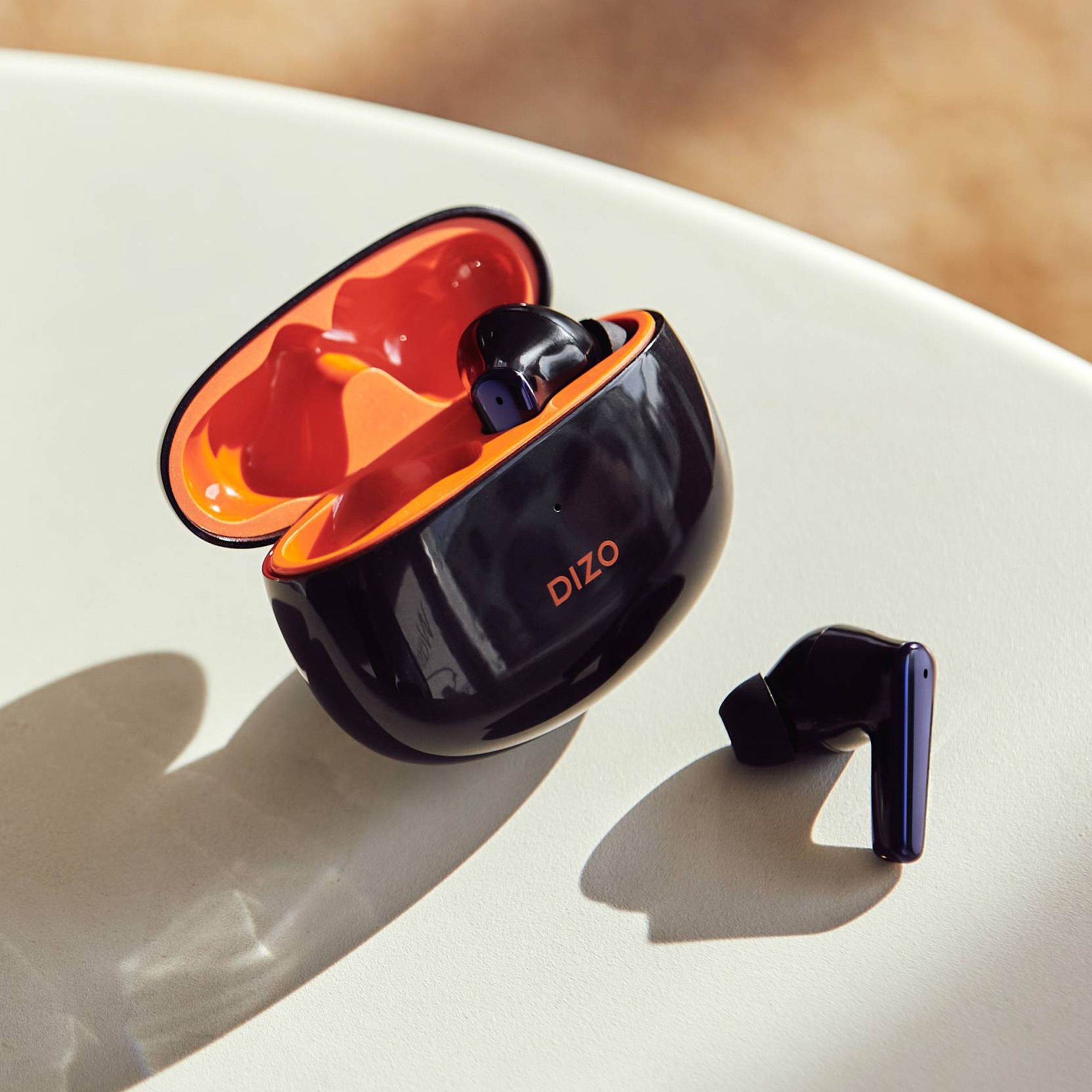 DIZO by realme TechLife Buds Z Pro 790100702 TWS Earbuds with Active Noise Cancellation (IPX4 Sweat & Water Resistant, 25 Hours Playback, Black/Orange)_8