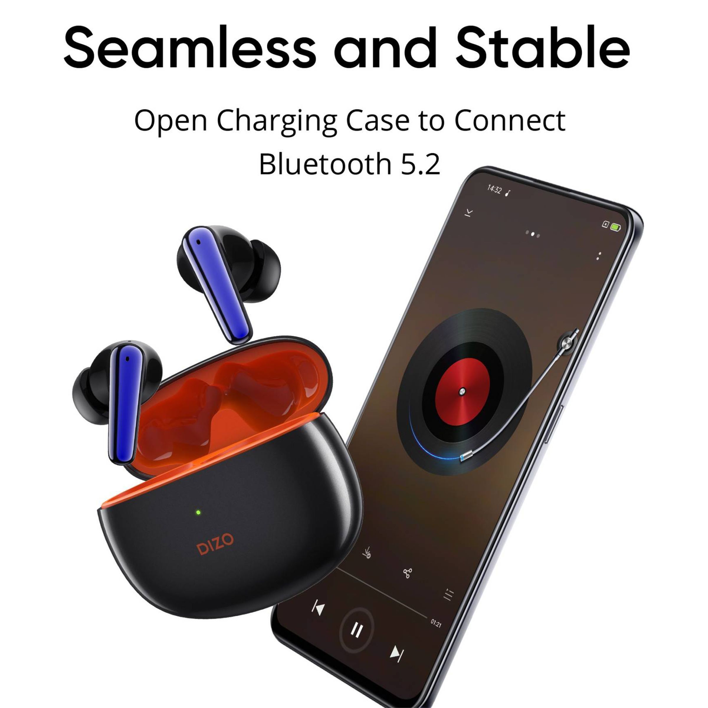 DIZO by realme TechLife Buds Z Pro 790100702 TWS Earbuds with Active Noise Cancellation (IPX4 Sweat & Water Resistant, 25 Hours Playback, Black/Orange)_16