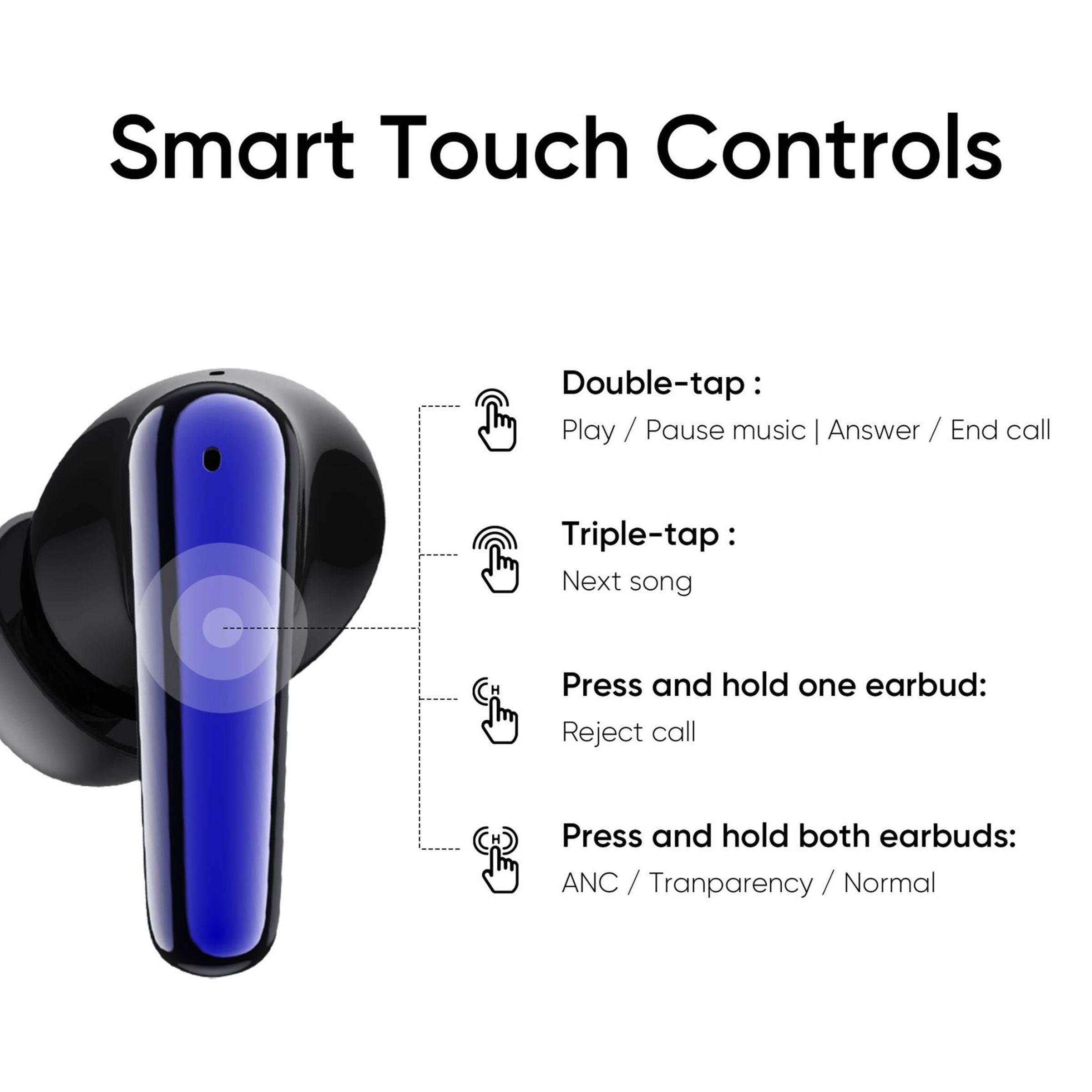 DIZO by realme TechLife Buds Z Pro 790100702 TWS Earbuds with Active Noise Cancellation (IPX4 Sweat & Water Resistant, 25 Hours Playback, Black/Orange)_4