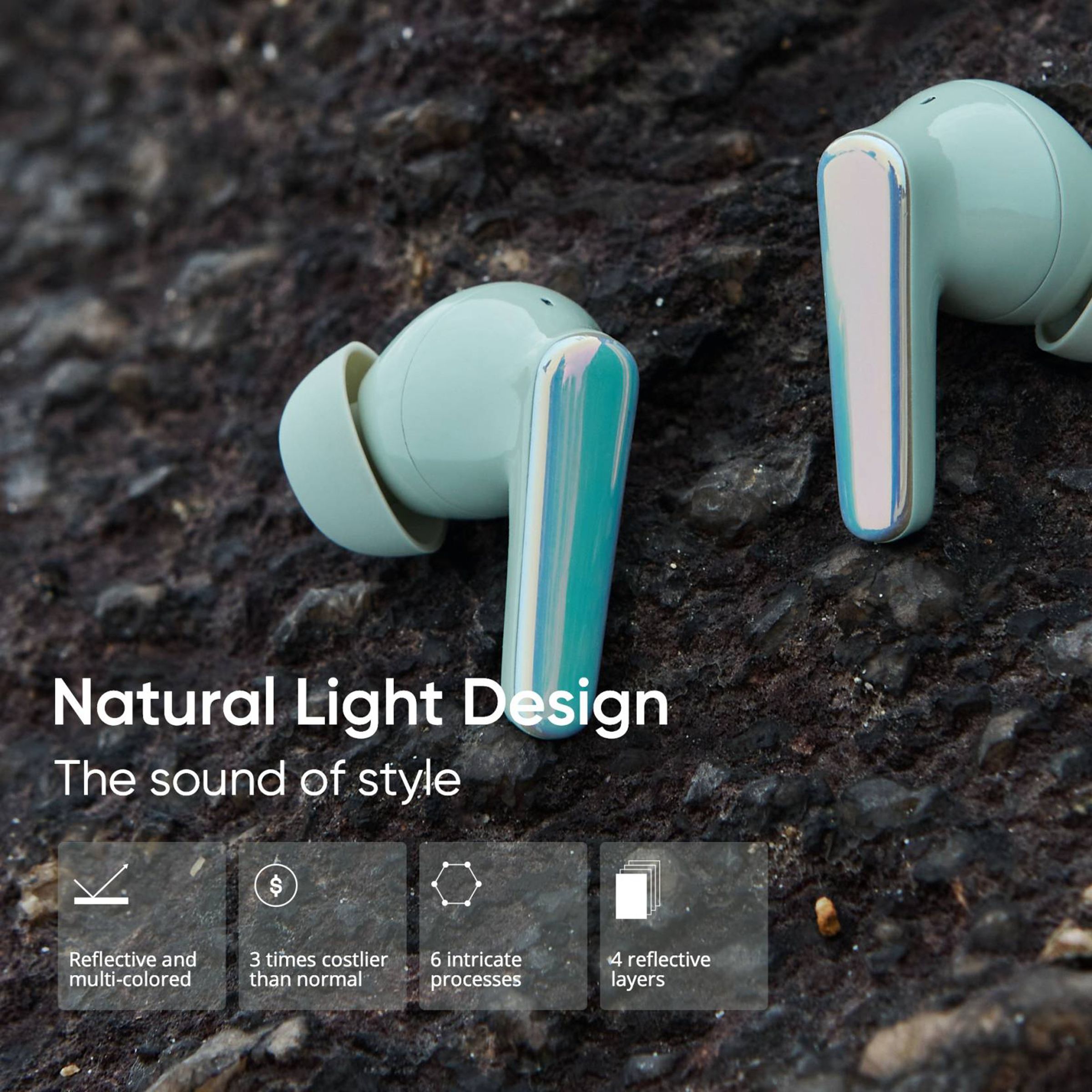 DIZO by realme TechLife Buds Z 790100603 TWS Earbuds with Passive Noise Cancellation (IPX4 Sweat & Water Resistant, 16 Hours Playback, Leaf)_10