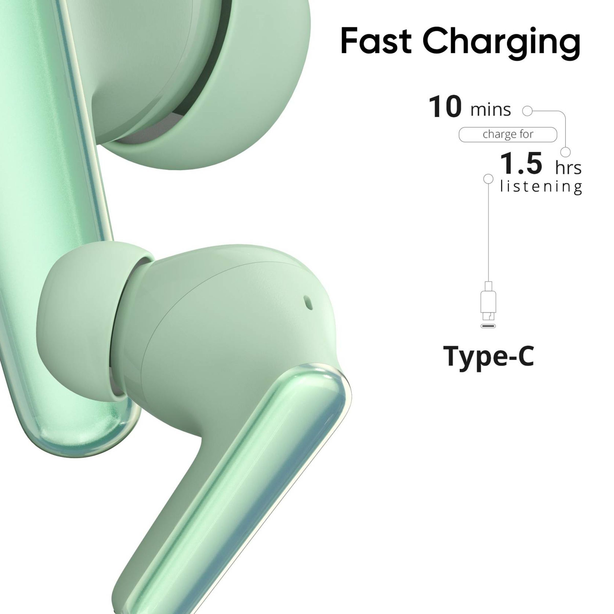 DIZO by realme TechLife Buds Z 790100603 TWS Earbuds with Passive Noise Cancellation (IPX4 Sweat & Water Resistant, 16 Hours Playback, Leaf)_13