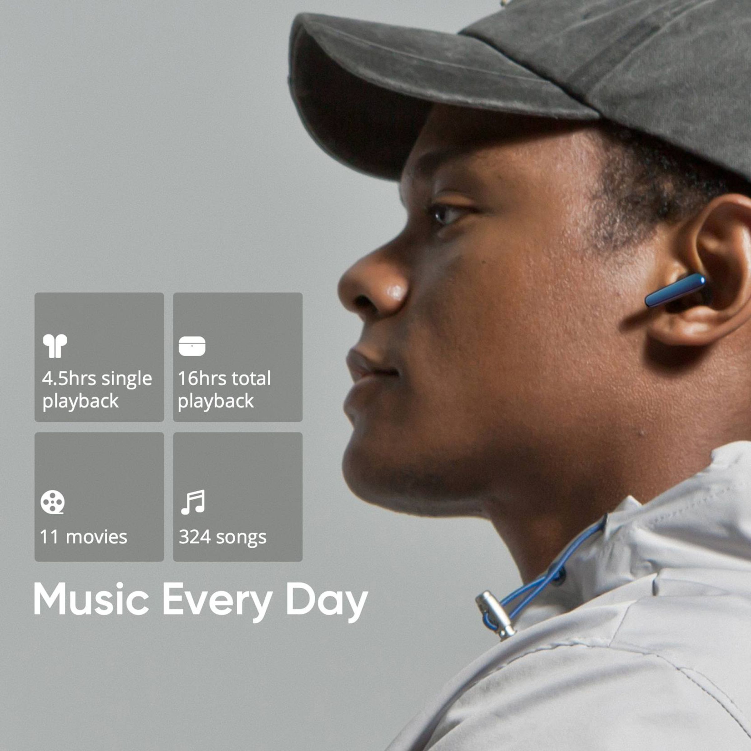 DIZO by realme TechLife Buds Z 790100601 TWS Earbuds with Passive Noise Cancellation (IPX4 Sweat & Water Resistant, 16 Hours Playback, Onyx)_11