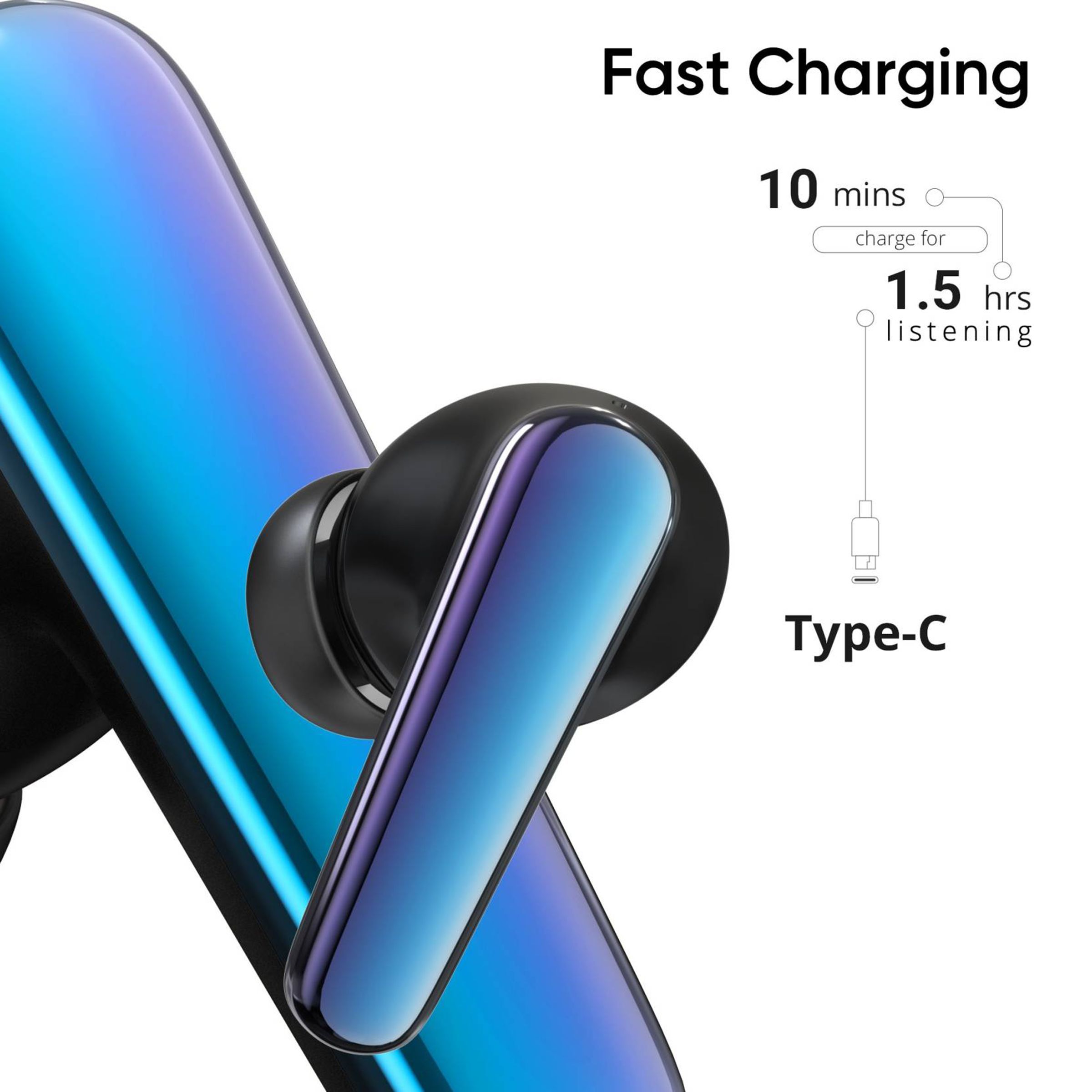 DIZO by realme TechLife Buds Z 790100601 TWS Earbuds with Passive Noise Cancellation (IPX4 Sweat & Water Resistant, 16 Hours Playback, Onyx)_12