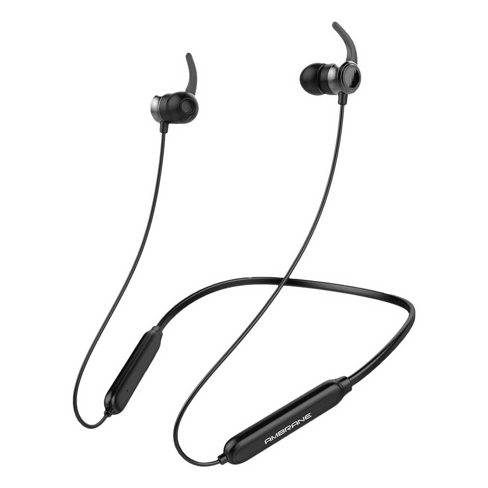 ambrane BassBand ANB-33 Neckband (IPX4 Sweatproof, Stereo Sound, Black)_1