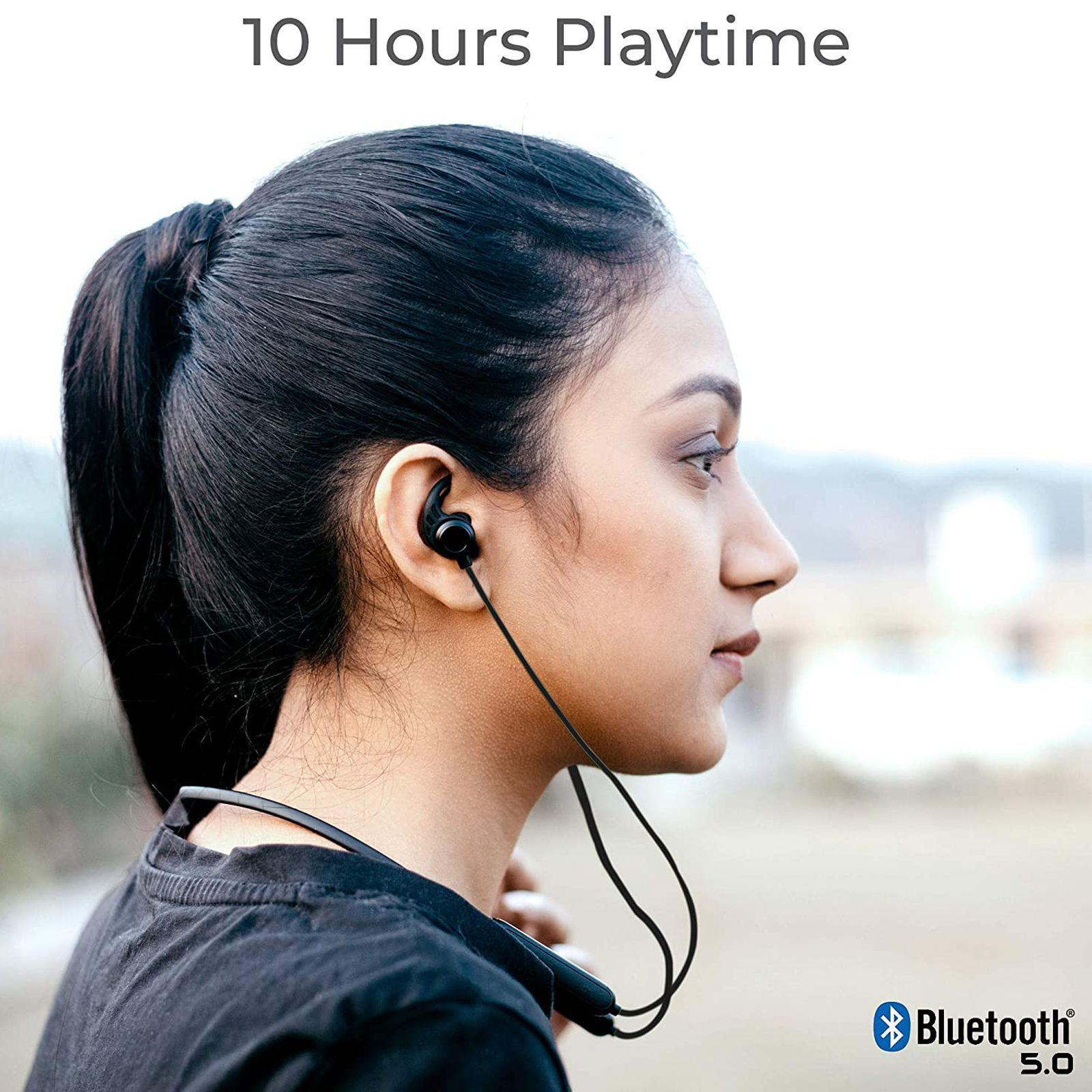 ambrane BassBand ANB-33 Neckband (IPX4 Sweatproof, Stereo Sound, Black)_3