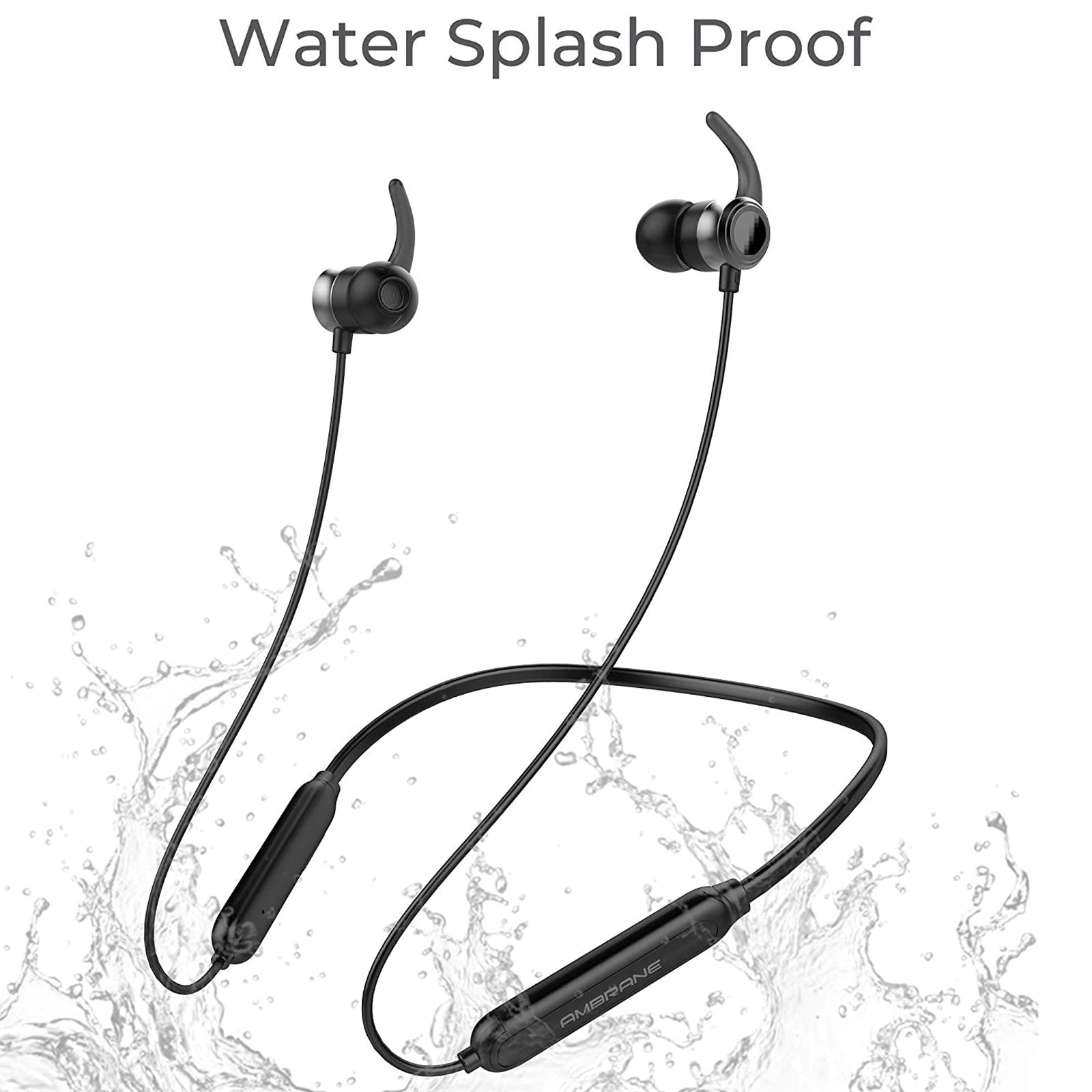 ambrane BassBand ANB-33 Neckband (IPX4 Sweatproof, Stereo Sound, Black)_5