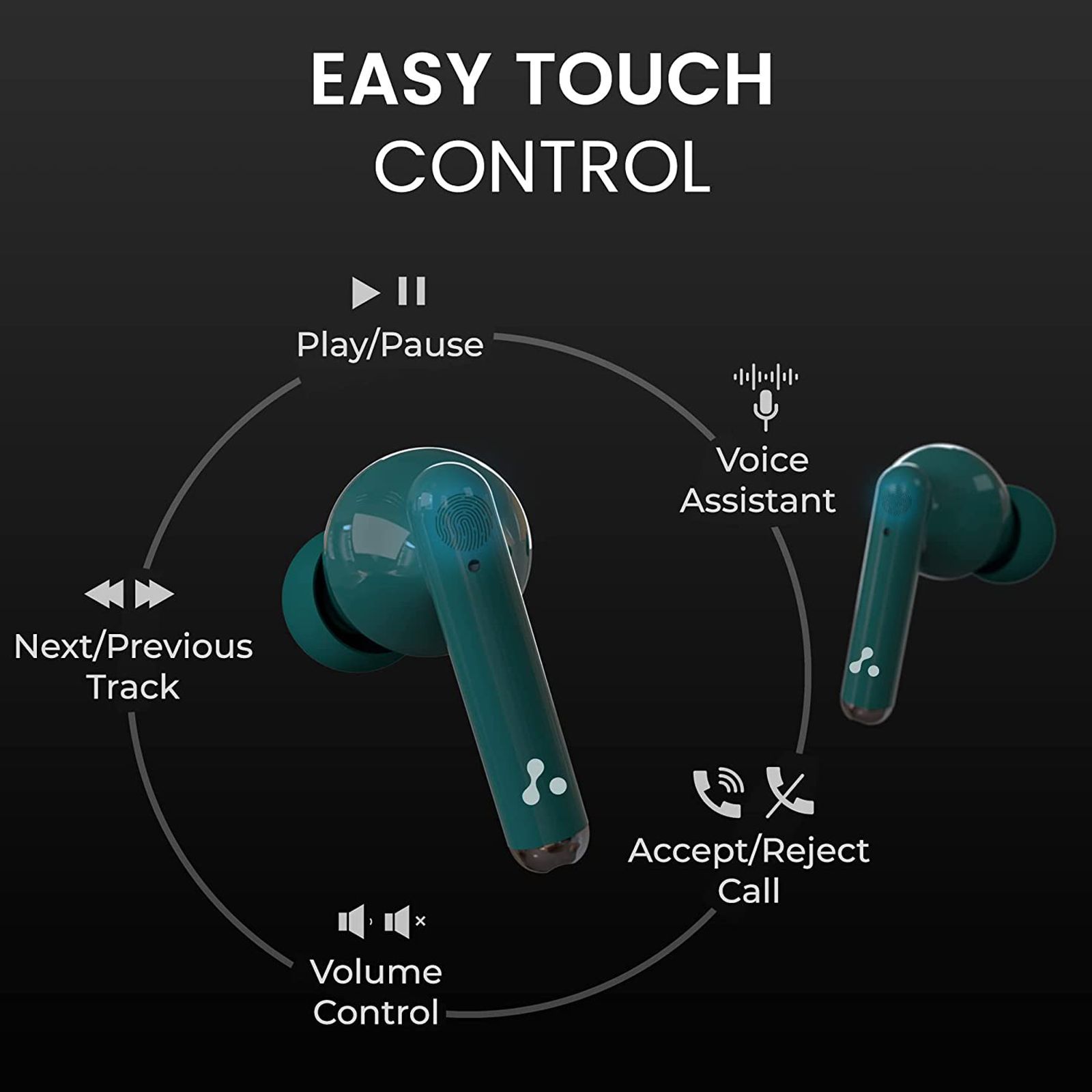 ambrane Dots 38 TWS Earbuds (IPX4 Water Resistant, 19 Hours Playback, Green) ambrane Dots 38 TWS Earbuds (IPX4 Water Resistant, 19 Hours Playback, Green)_7