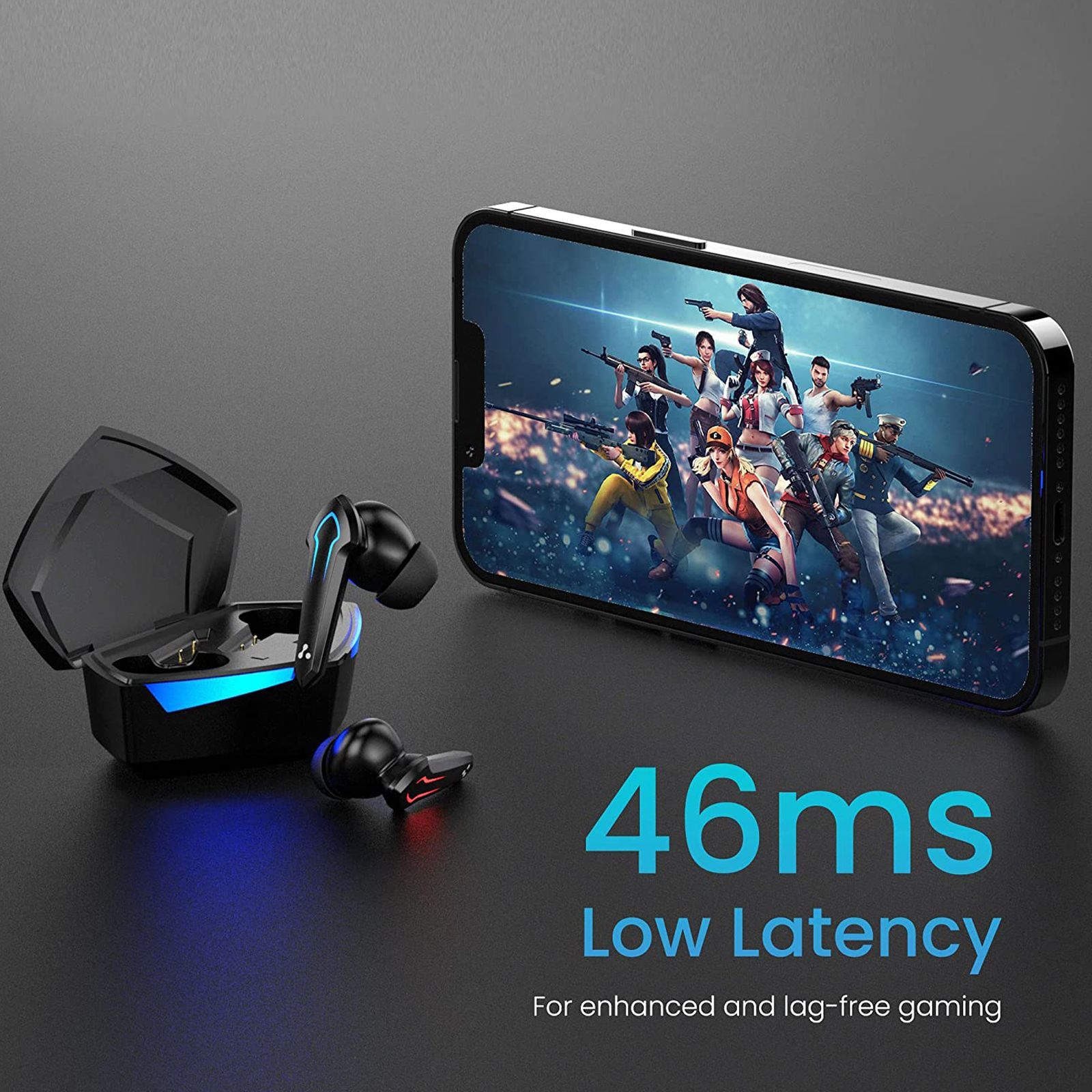 ambrane Dots Play TWS Earbuds with Passive Noise Cancellation (IPX4 Water Resistant, 13 Hours Playback, Black)_5