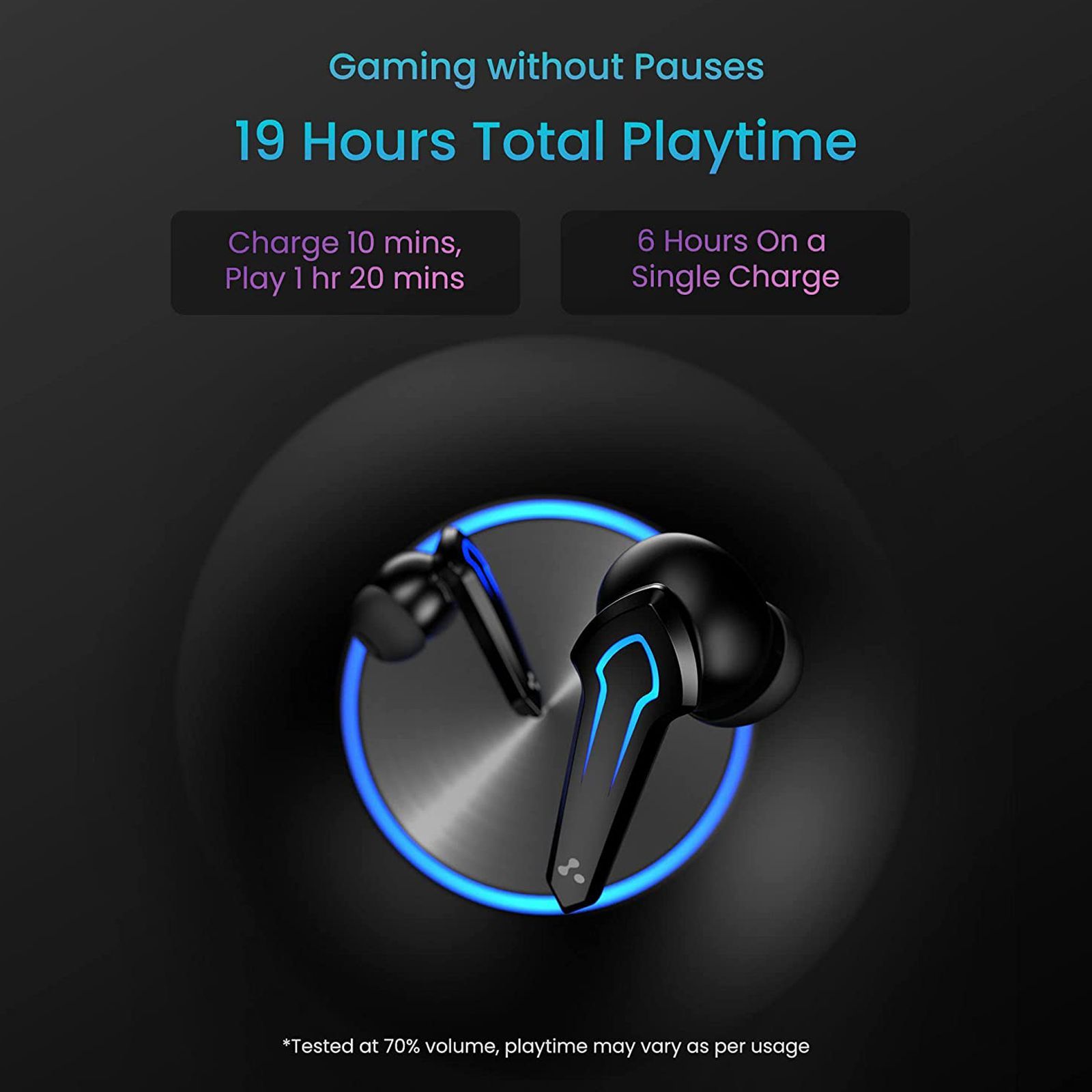 ambrane Dots Play TWS Earbuds with Passive Noise Cancellation (IPX4 Water Resistant, 13 Hours Playback, Black)_8