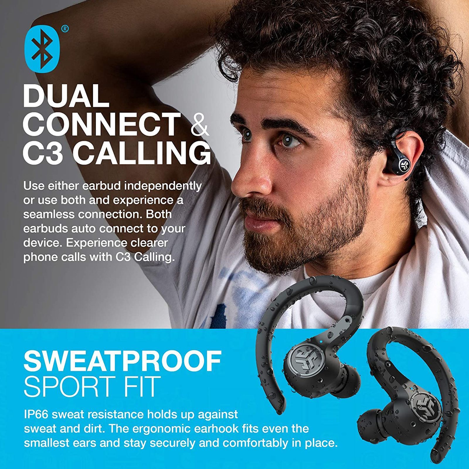 JLAB Epic Air Sport IEUEBEAIRSPTNCRBLK TWS Earbuds with Active Noise Cancellation (IP66 Waterproof, 70 Hours Playback, Black) JLAB Epic Air Sport IEUEBEAIRSPTNCRBLK TWS Earbuds with Active Noise Cancellation (IP66 Waterproof, 70 Hours Playback, Black)_5