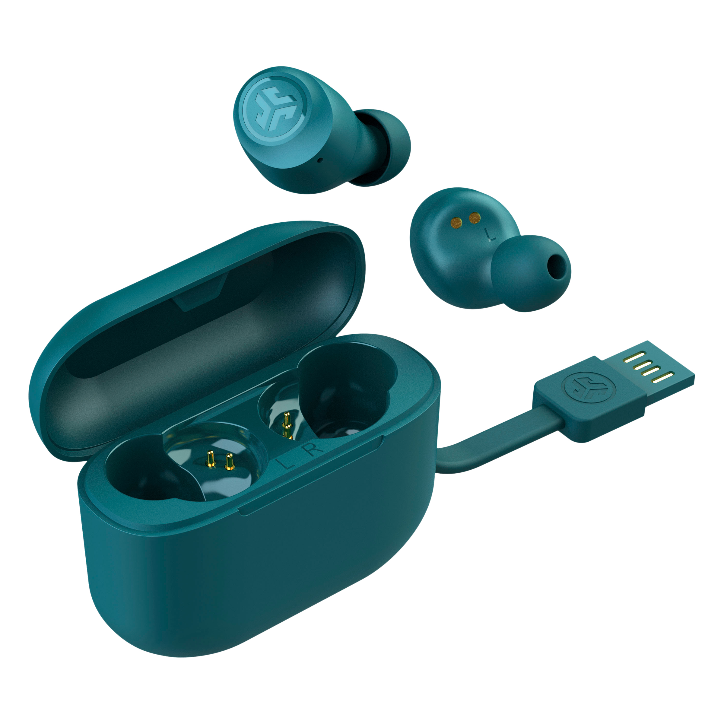 JLAB Go Air Pop IEUEBGAIRPOPRTEL12 TWS Earbuds (IPX4 Sweat & Water Resistant, 32 Hours Playback, Teal)_4