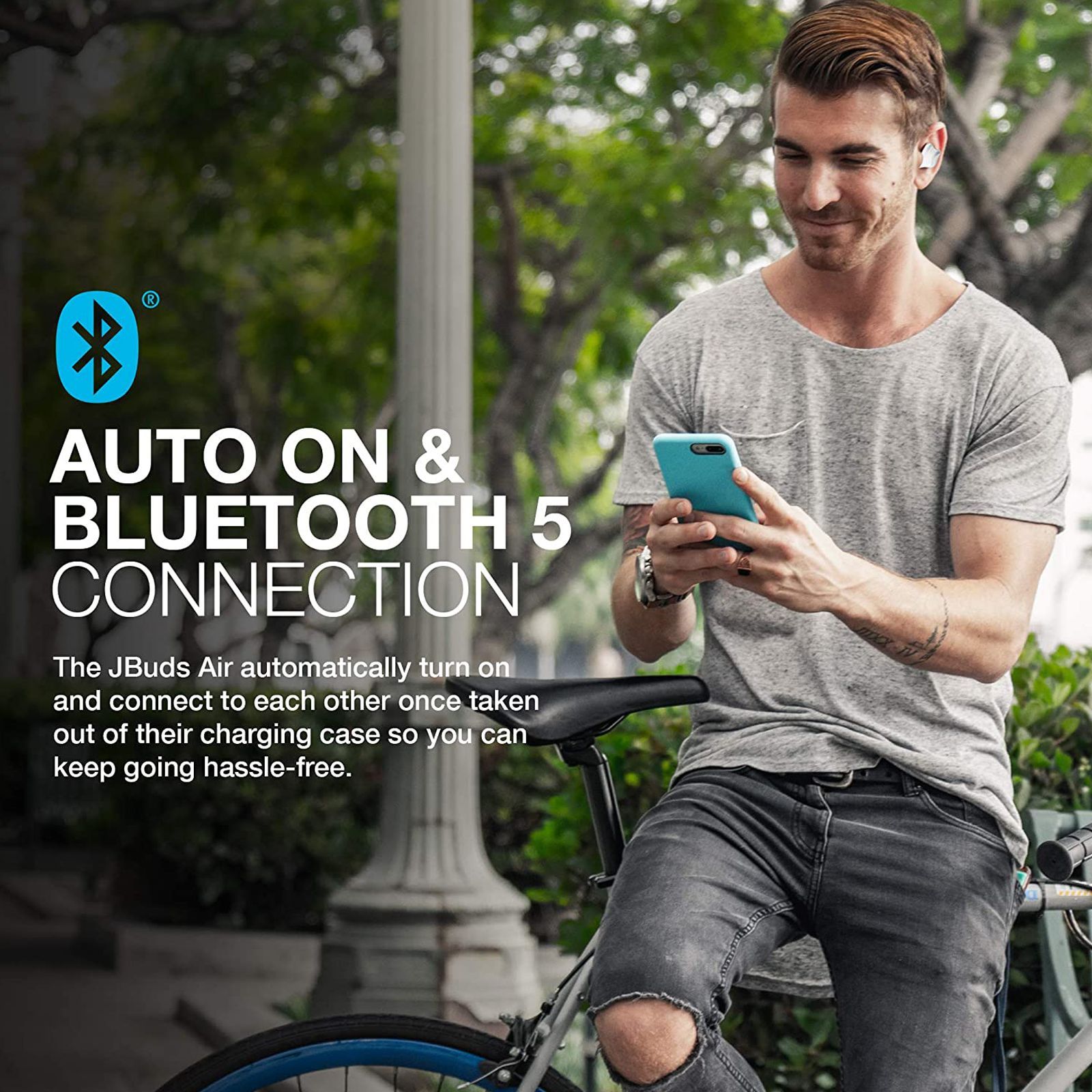 JLAB JBuds Air True IEUEBJBUDSAIRRWHT8 TWS Earbuds (IP55 Water & Sweat Resistant, 32 Hours Playback, White)_4