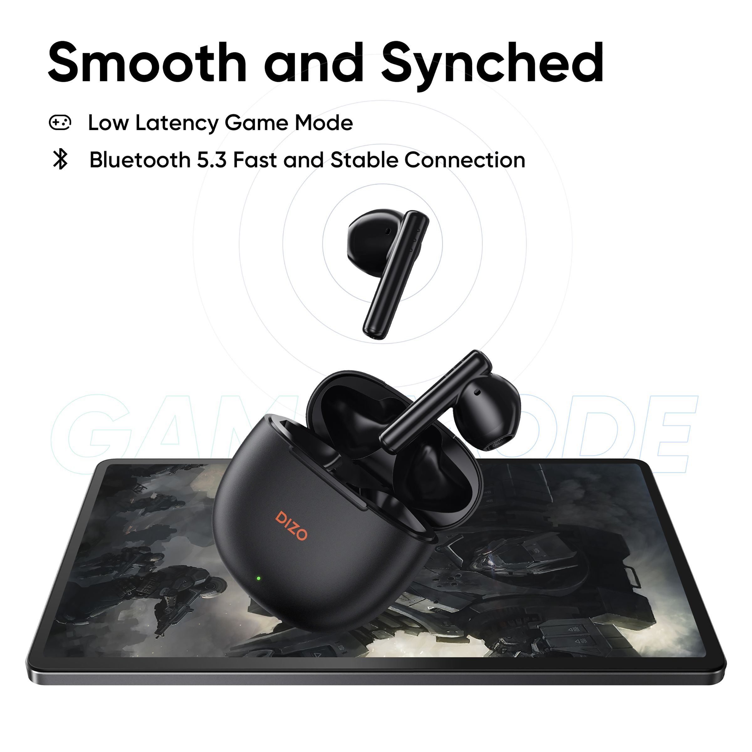 DIZO by realme TechLife Buds P 790200501 TWS Earbuds with Environmental Noise Cancellation (IPX4 Sweat & Water Resistant, 40 Hours Playback, Dynamo Black)_5