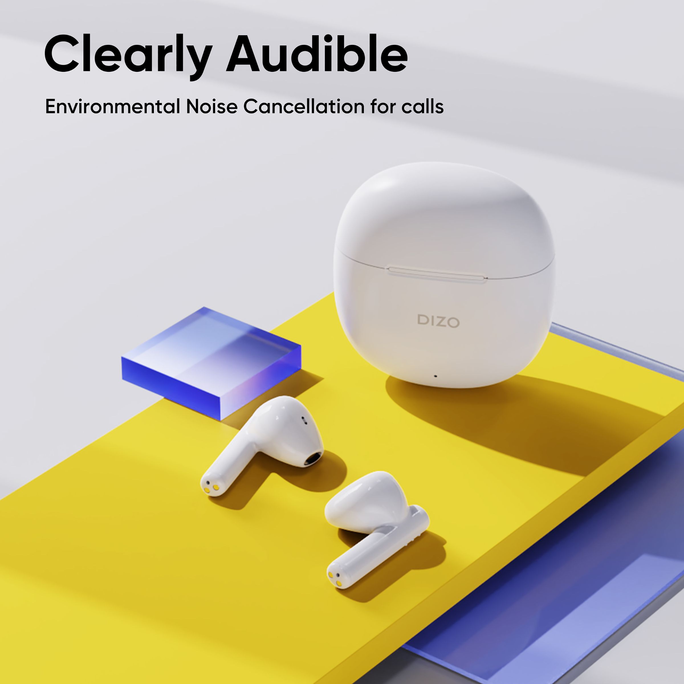 DIZO by realme TechLife Buds P 790200505 TWS Earbuds with Environmental Noise Cancellation (IPX4 Water Resistant, 40 Hours Playback, Marble White)_5