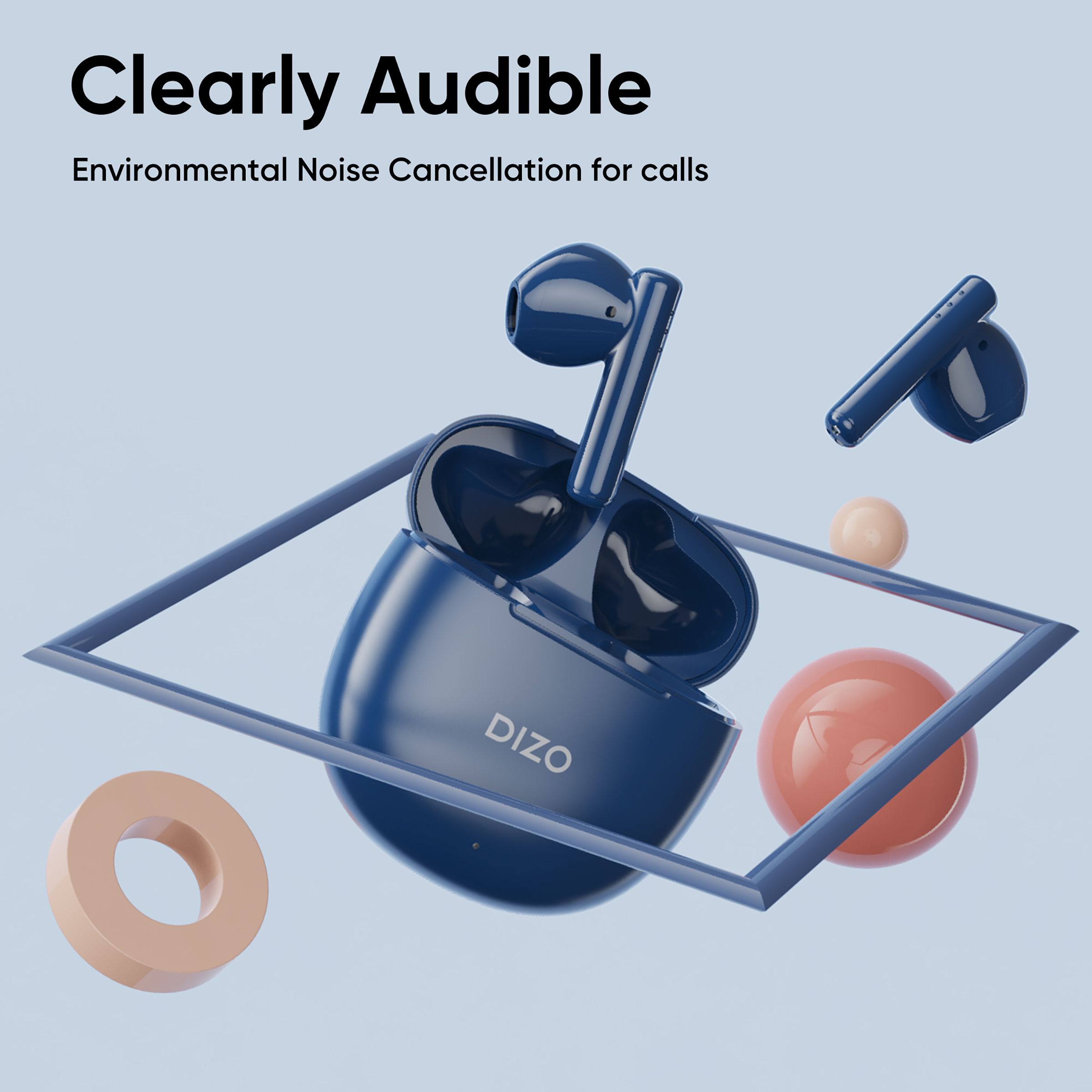 DIZO by realme TechLife Buds P 790200502 TWS Earbuds with Noise Cancellation (IPX4 Water Resistant, 40 Hours Playtime, Shady Blue)_5