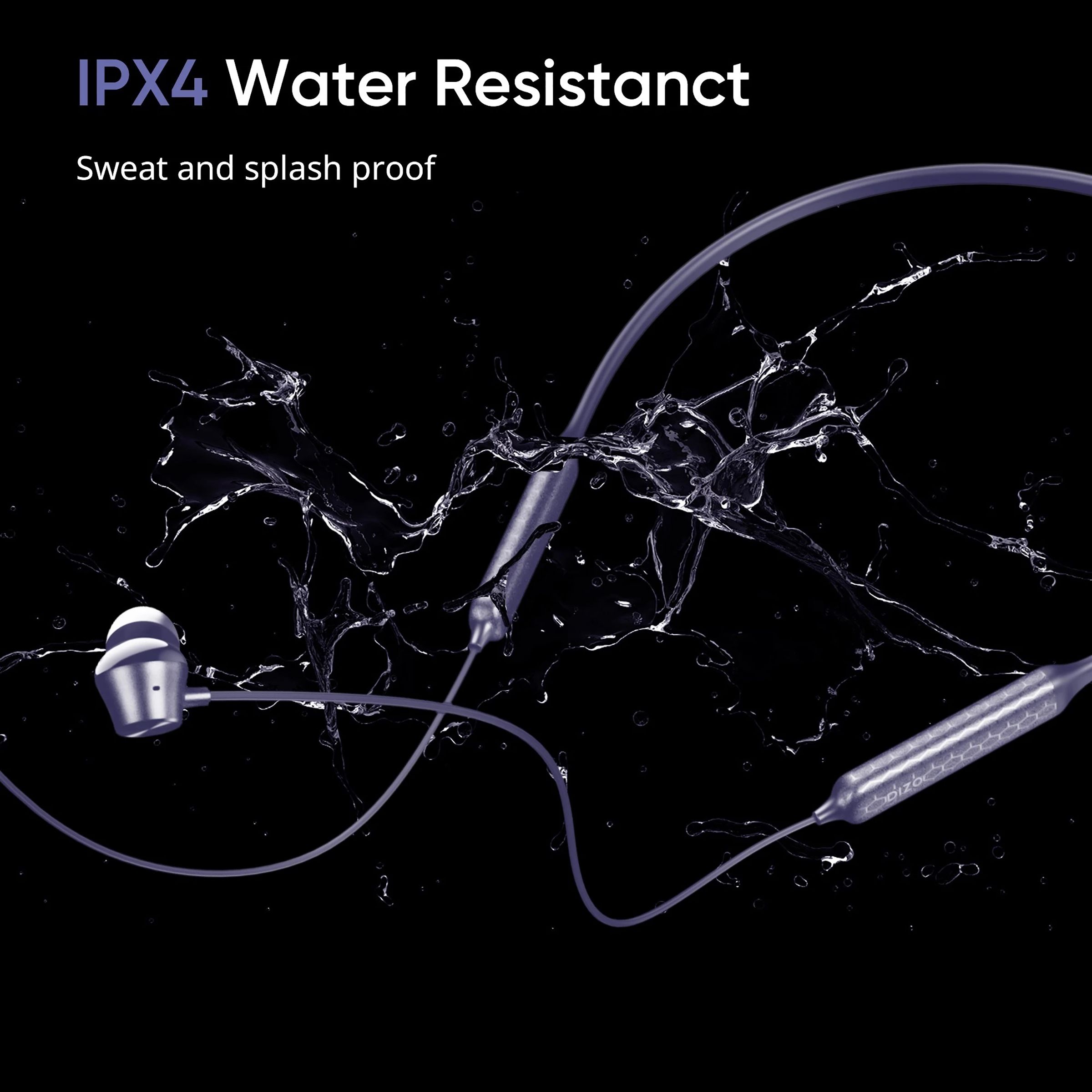 DIZO by realme TechLife Power 790200403 Neckband with Environmental Noise Cancellation (IPX4 Water Resistant, Smart Control, Voilet Blue)_6