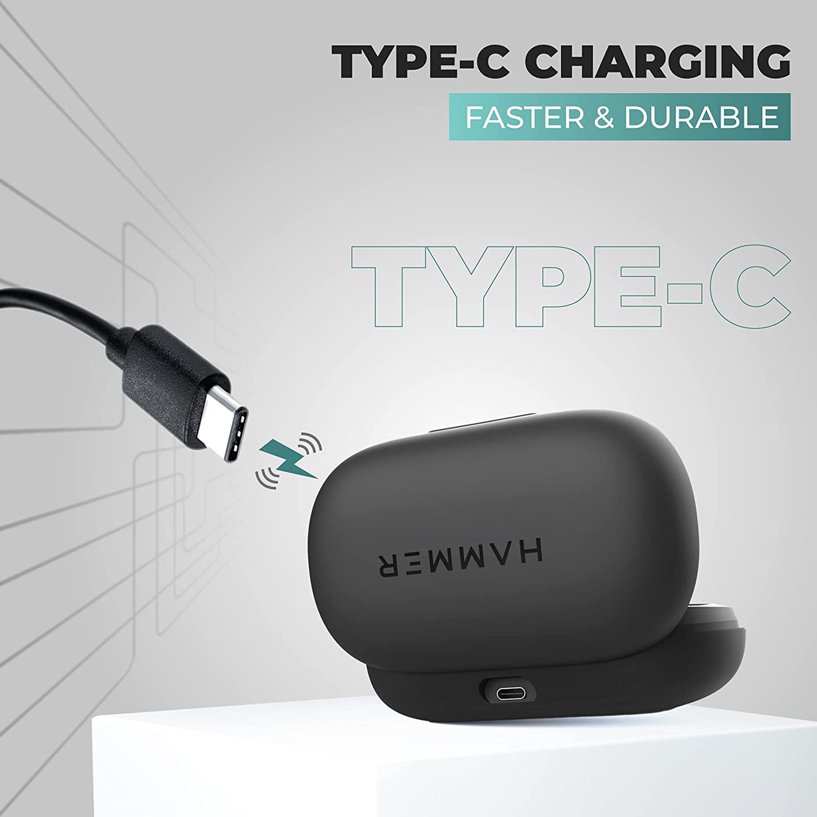 HAMMER KO 2.0 TWS Earbuds (IPX4 Water Resistant, 20 Hours Playtime, Black)_7