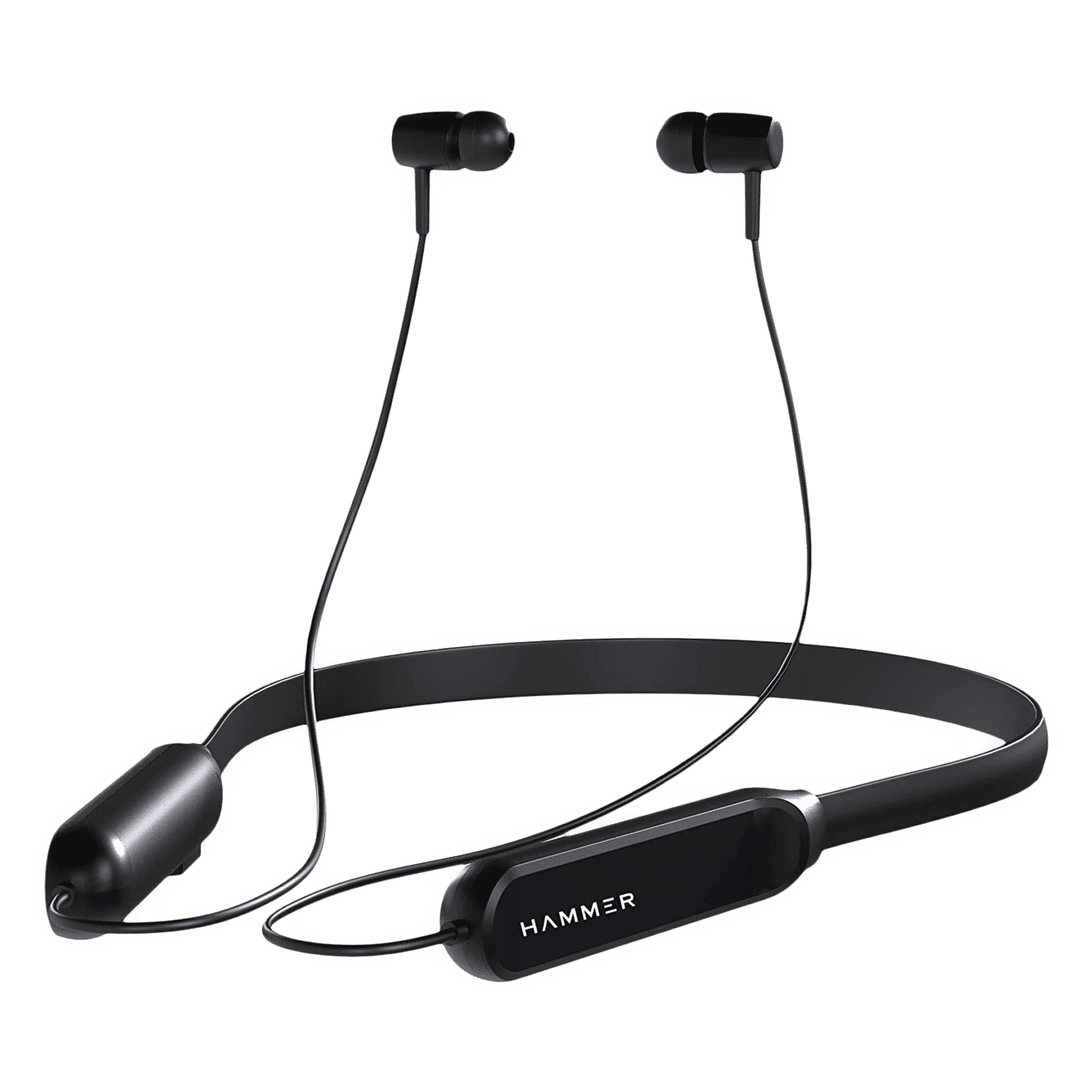 HAMMER Sting Lite Neckband with Noise Isolation (IPX4 Water Resistant, Google & Siri Compatibility, Black) HAMMER Sting Lite Neckband with Noise Isolation (IPX4 Water Resistant, Google & Siri Compatibility, Black)_1