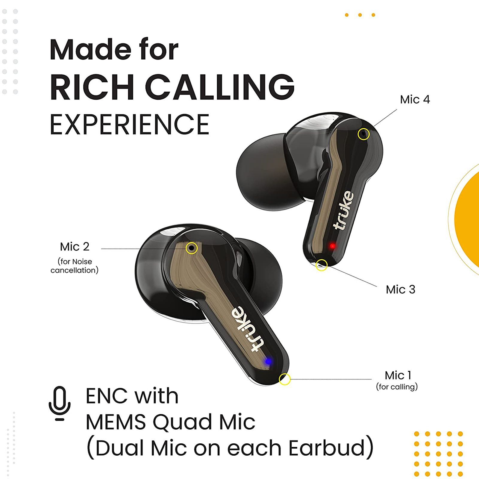 truke Buds Q1 E21 TWS Earbuds (IPX4 Sweat Resistant, 60 Hours Playtime, Black) truke Buds Q1 E21 TWS Earbuds (IPX4 Sweat Resistant, 60 Hours Playtime, Black)_8