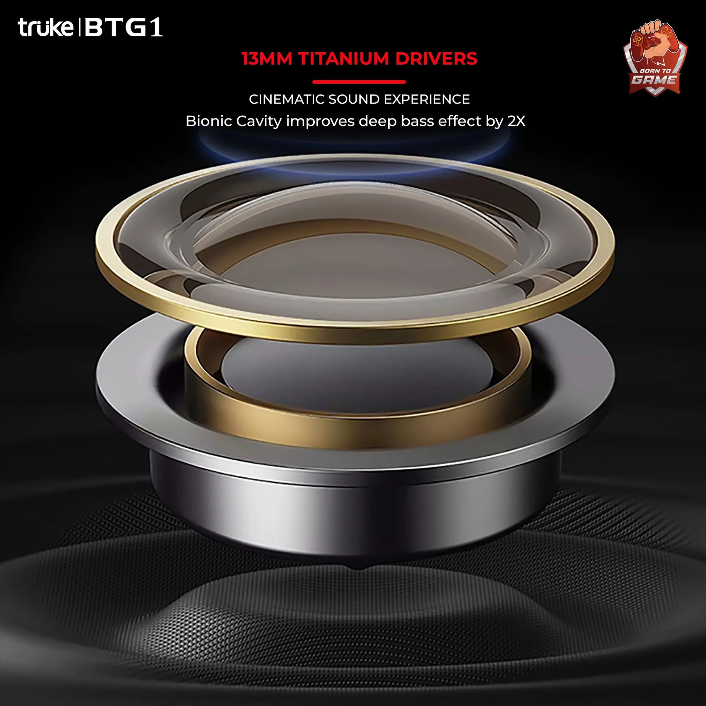 truke BTG 1 E211 TWS Earbuds with Dual Noise Cancellation (IPX4 Sweat & Water Resistant, 48 Hours Playback, Black)_6