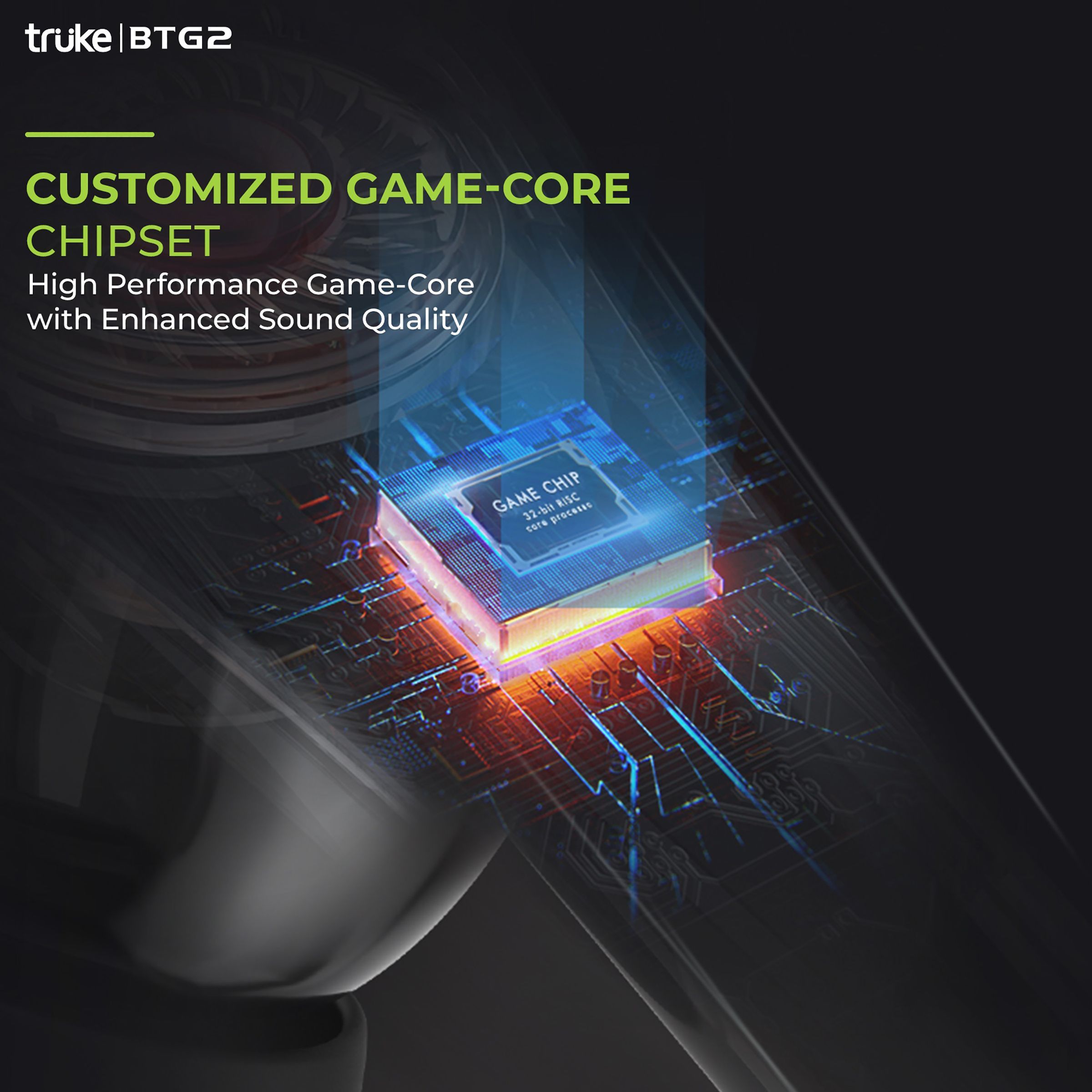 truke BTG 2 E212 TWS Earbuds with Noise Isolation (IPX4 Water Resistant, 48 Hours Playback, Black)_3