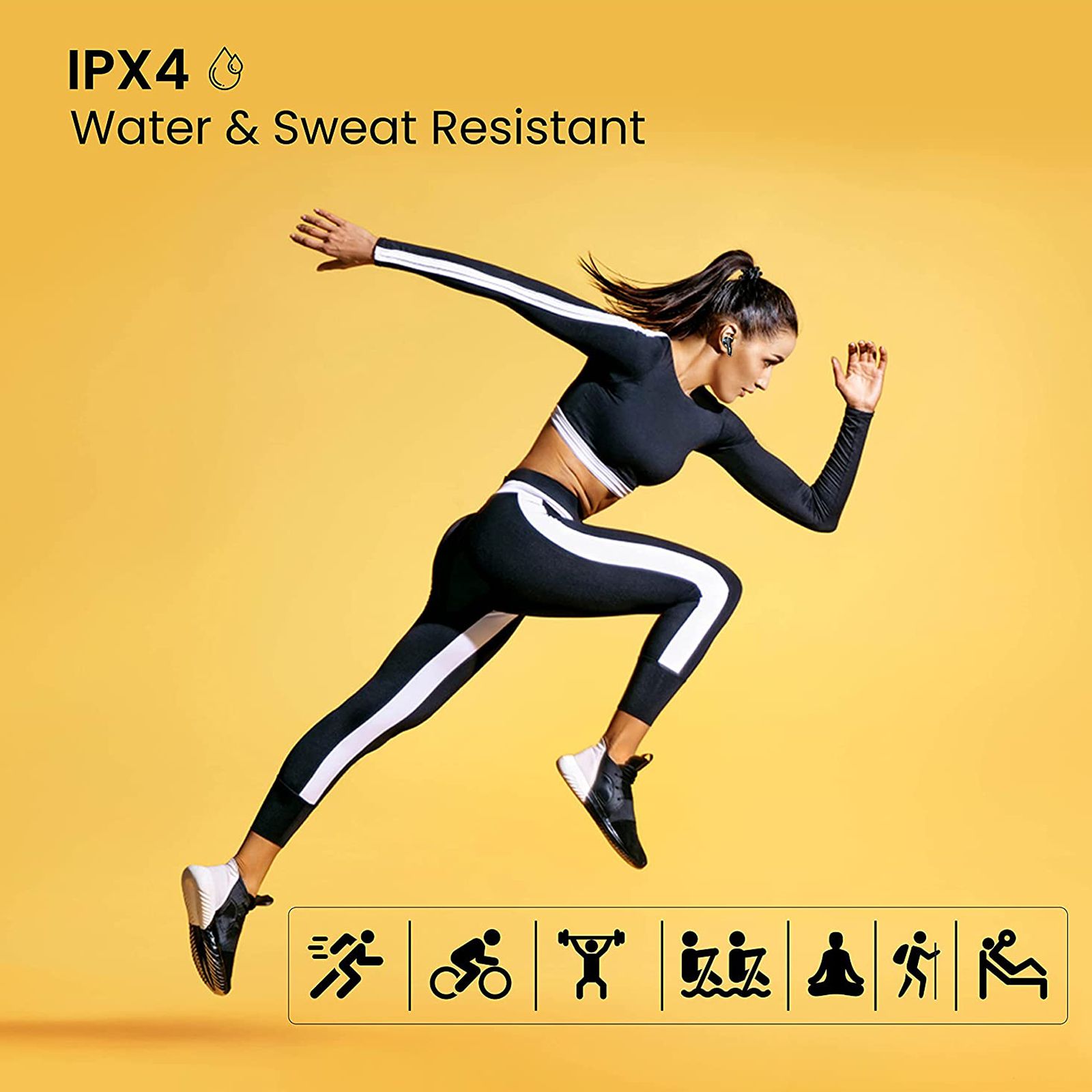 truke Buds S1 S21 TWS Earbuds with Environmental Noise Cancellation (IPX4 Sweat & Water Resistant, 48 Hours Playback, Black)_4