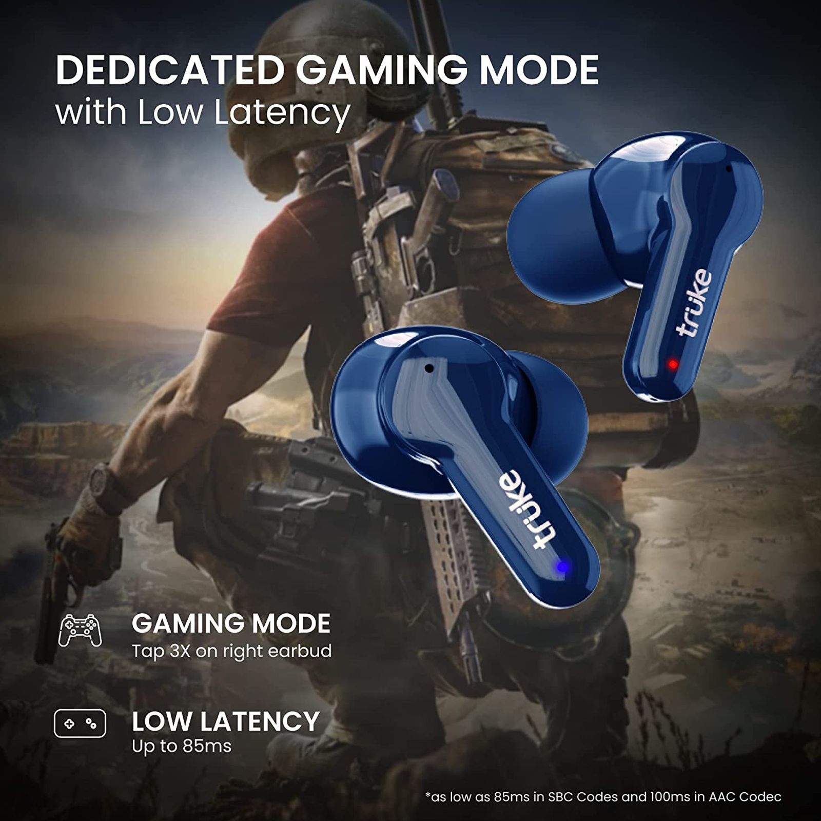 truke Buds S1 S21 TWS Earbuds with Environmental Noise Cancellation (IPX4 Sweat & Water Resistant, 85ms Low Latency Gaming Mode, Blue) truke Buds S1 S21 TWS Earbuds with Environmental Noise Cancellation (IPX4 Sweat & Water Resistant, 85ms Low Latency Gaming Mode, Blue)_5