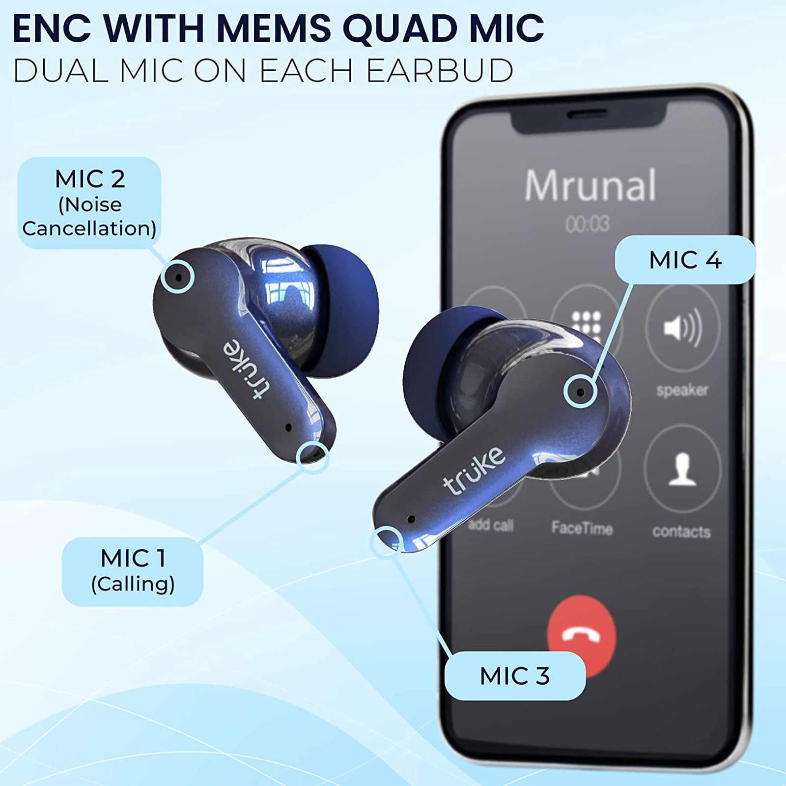 truke Buds S2 E213 TWS Earbuds with AI Noise Cancellation (IPX4 Water Resistant, 48 Hours Playback, Blue)_7