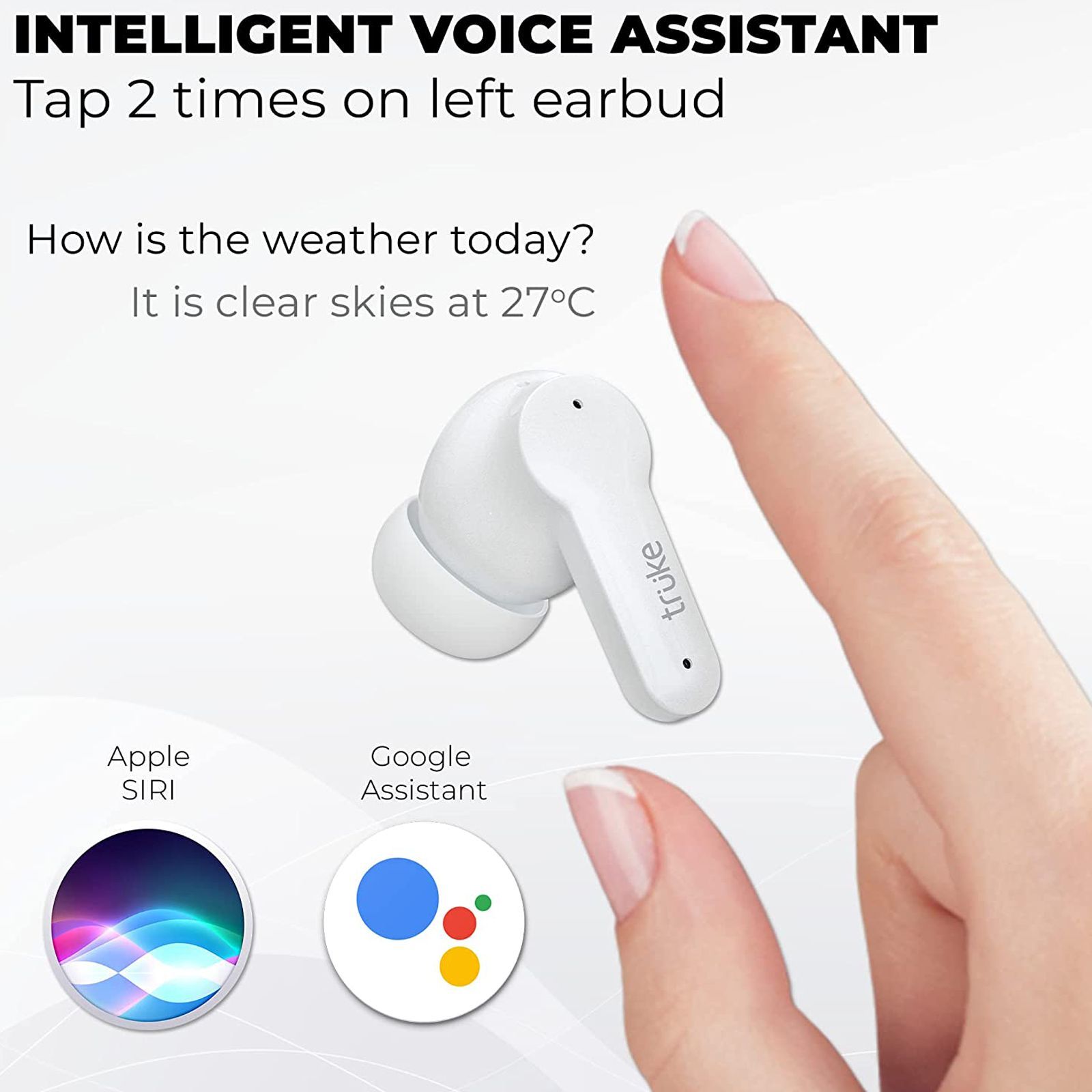 truke Buds S2 E213 TWS Earbuds with AI Noise Cancellation (IPX4 Water Resistant, 48 Hours Playback, White)_4