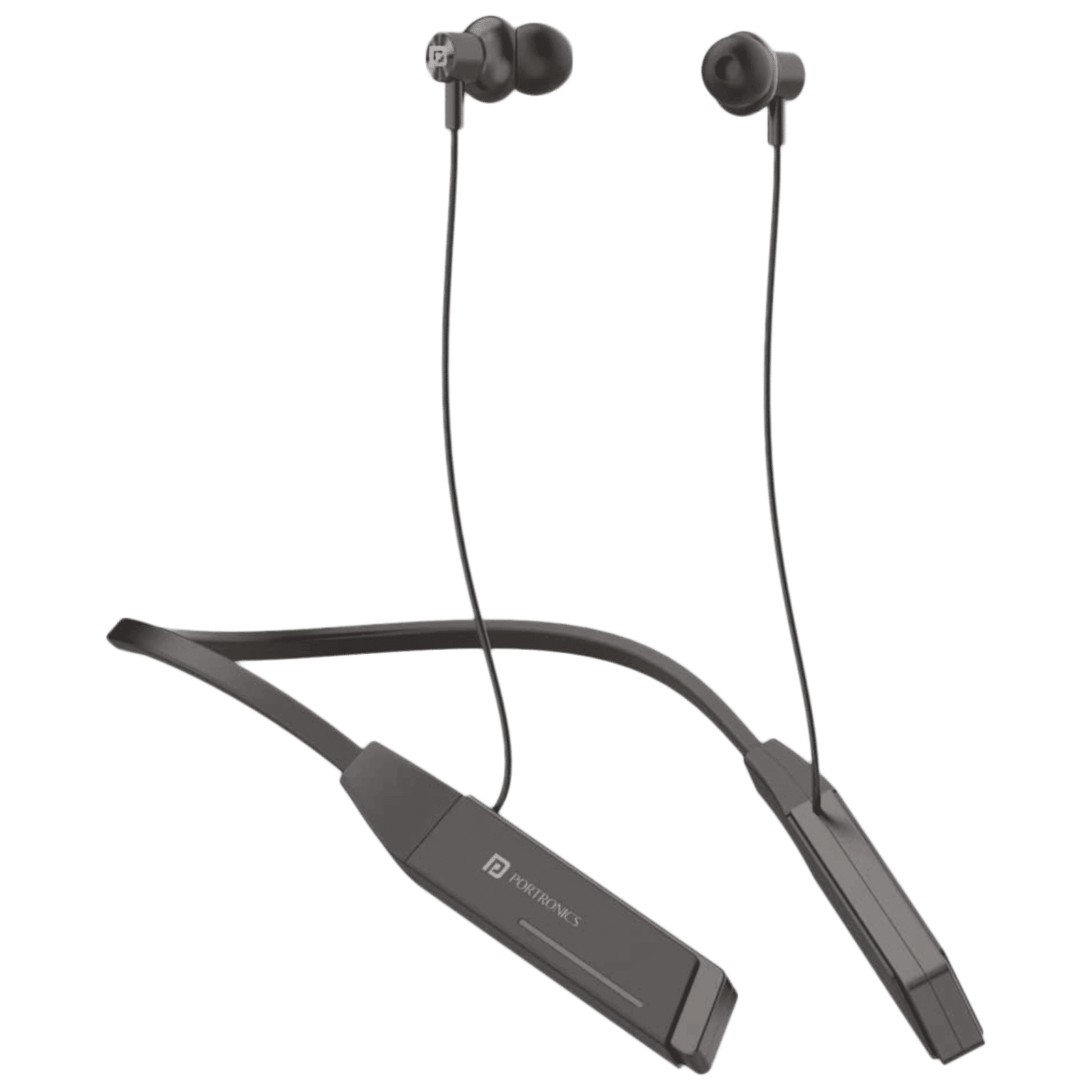PORTRONICS Harmonics Z2 POR 1718 Neckband with Environmental Noise Cancellation (HD Stereo Bass, Black) PORTRONICS Harmonics Z2 POR 1718 Neckband with Environmental Noise Cancellation (HD Stereo Bass, Black)_1