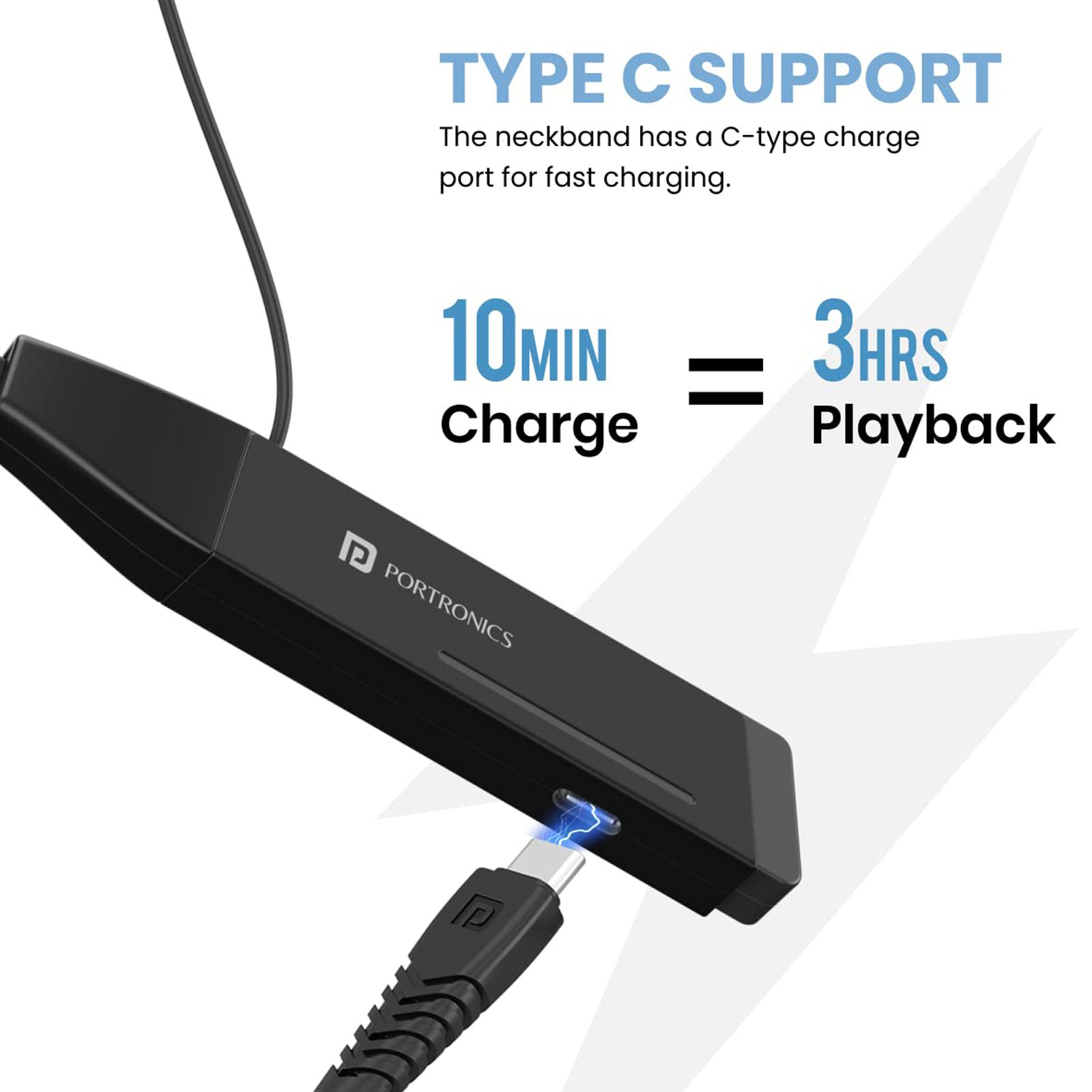 PORTRONICS Harmonics Z2 POR 1718 Neckband with Environmental Noise Cancellation (HD Stereo Bass, Black) PORTRONICS Harmonics Z2 POR 1718 Neckband with Environmental Noise Cancellation (HD Stereo Bass, Black)_5