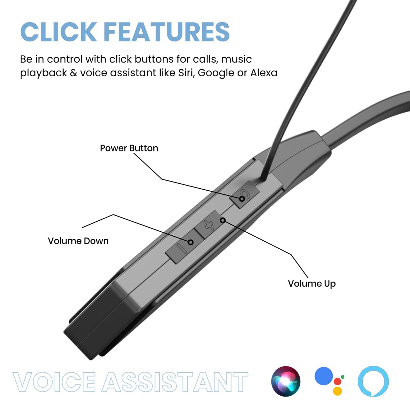 PORTRONICS Harmonics Z2 POR 1718 Neckband with Environmental Noise Cancellation (HD Stereo Bass, Black) PORTRONICS Harmonics Z2 POR 1718 Neckband with Environmental Noise Cancellation (HD Stereo Bass, Black)_4