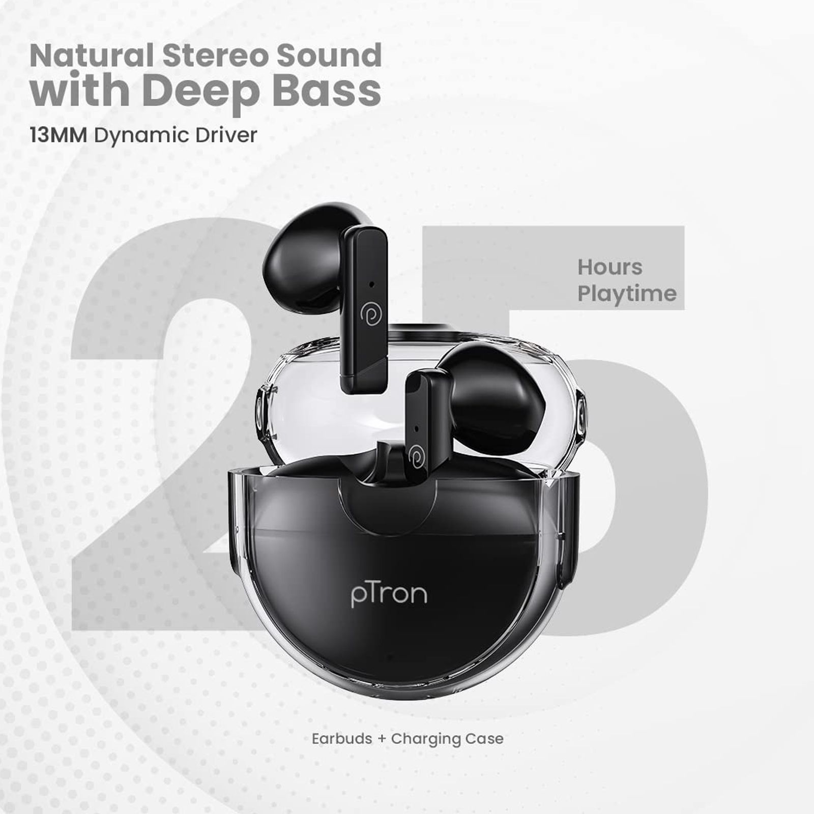 pTron Bassbuds Fute TWS Earbuds with Passive Noise Cancellation (IPX4 Water Resistant, Immersive High Definition Balanced Sound, Black)_4