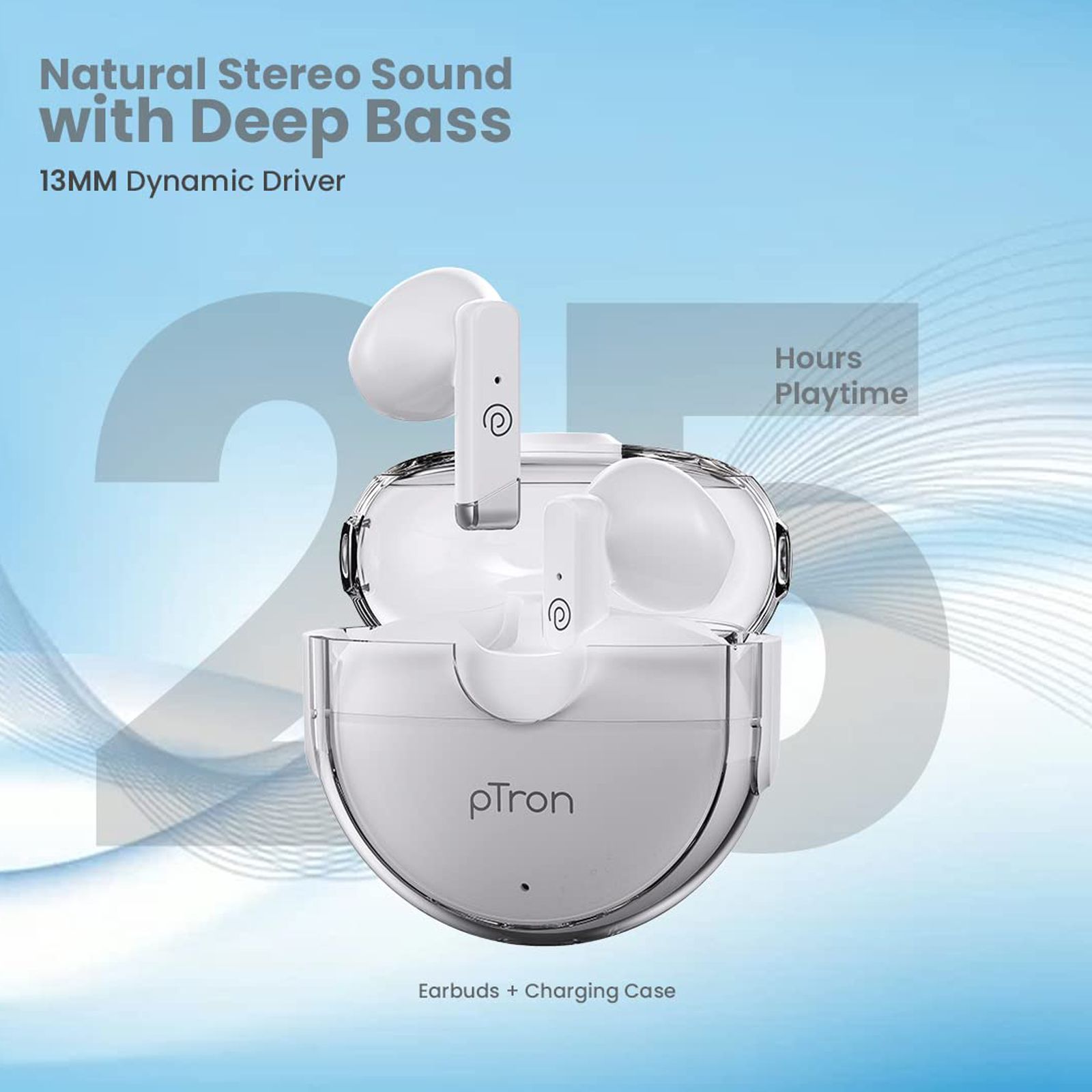 pTron Bassbuds Fute 140318216 TWS Earbuds with Passive Noise Cancellation (IPX4 Water Resistant, Immersive Audio, White)_6