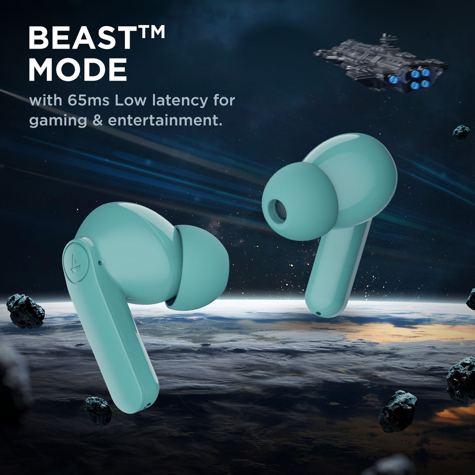 boAt Airdopes 138 Pro TWS Earbuds with Environmental Noise Cancellation (IPX5 Water Resistance, ASAP Charge, Mint Cascade)_5