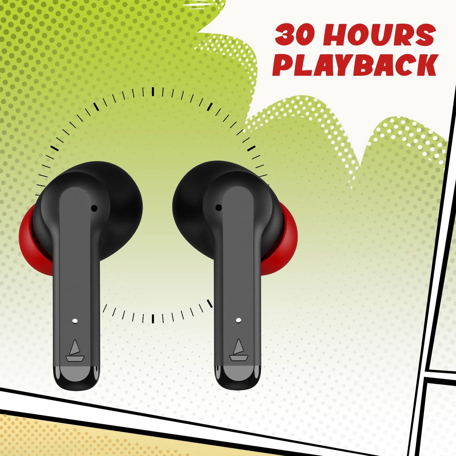 boAt Airdopes 458 TWS Earbuds with Environmental Noise Cancellation (IPX5 Water Resistant, ASAP Charge, Active Black)_5