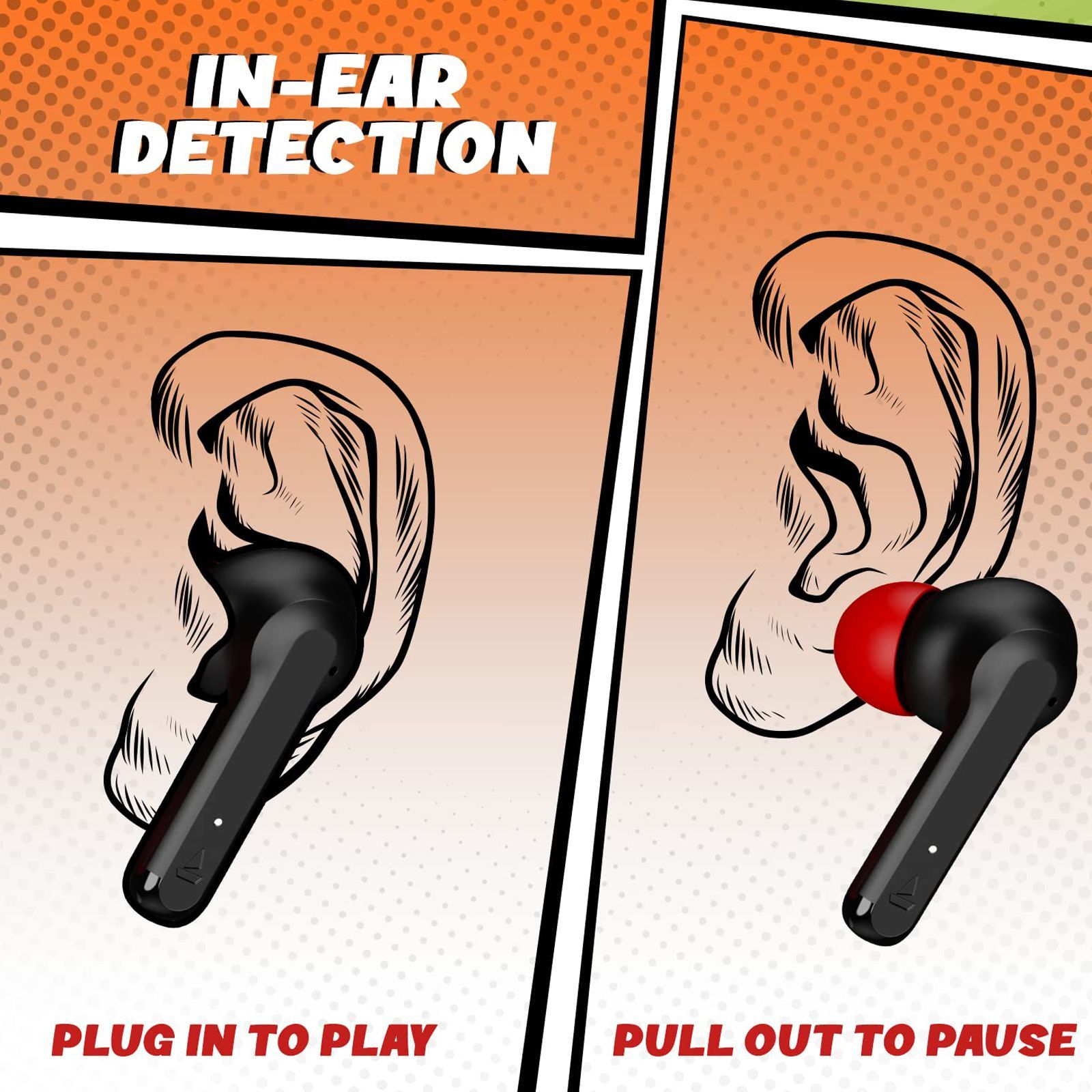 boAt Airdopes 458 TWS Earbuds with Environmental Noise Cancellation (IPX5 Water Resistant, ASAP Charge, Active Black)_3