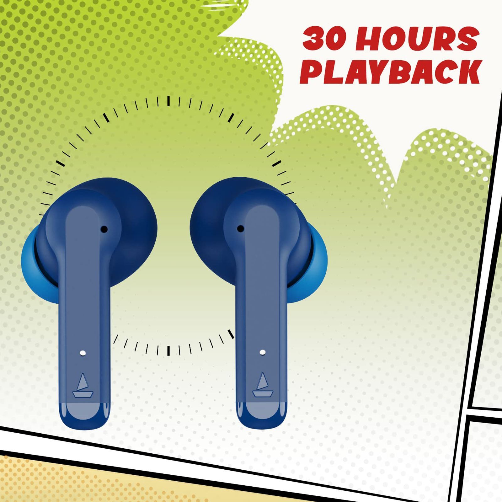 boAt Airdopes 458 TWS Earbuds with Environmental Noise Cancellation (IPX5 Water Resistant, ASAP Charge, Sport Blue) boAt Airdopes 458 TWS Earbuds with Environmental Noise Cancellation (IPX5 Water Resistant, ASAP Charge, Sport Blue)_6