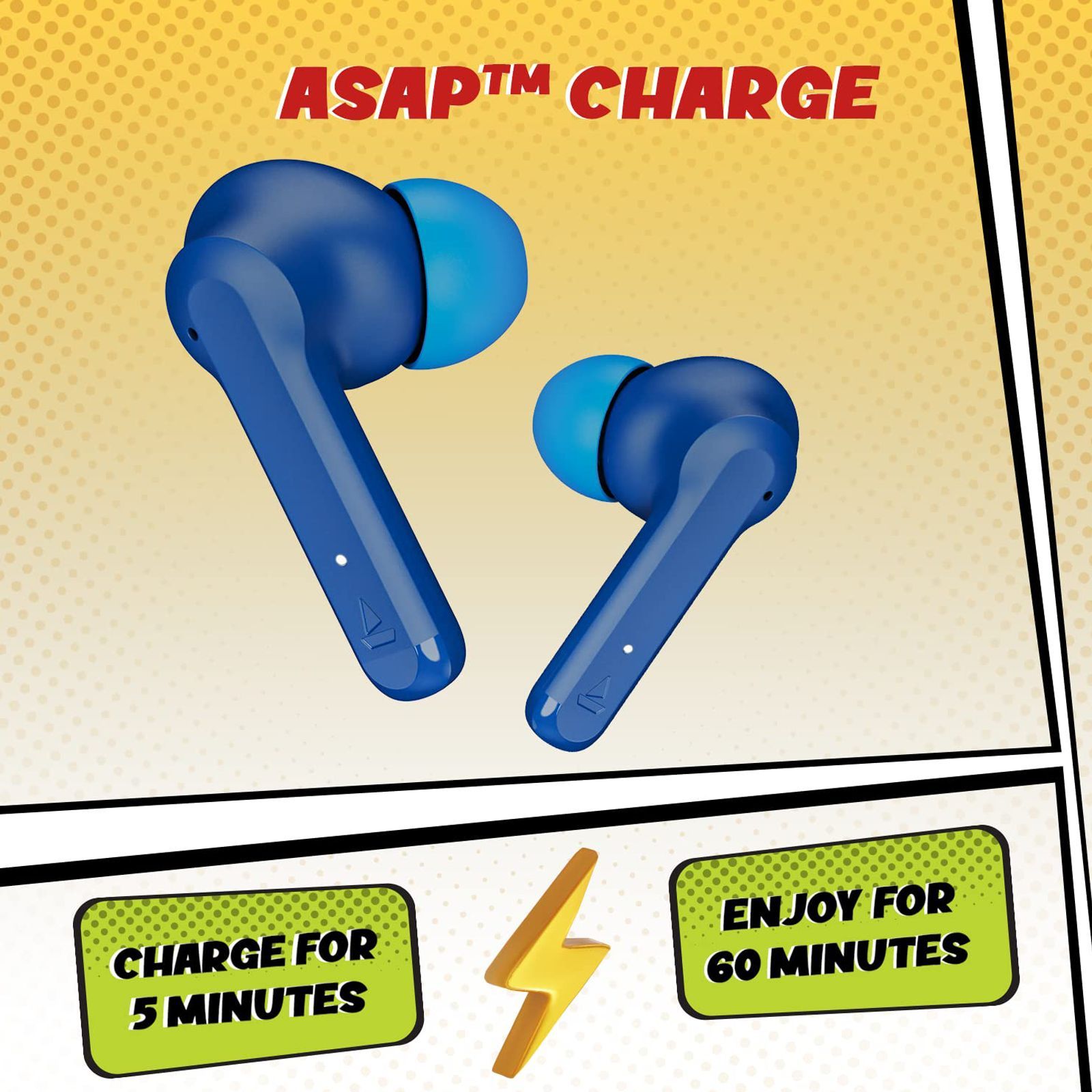 boAt Airdopes 458 TWS Earbuds with Environmental Noise Cancellation (IPX5 Water Resistant, ASAP Charge, Sport Blue) boAt Airdopes 458 TWS Earbuds with Environmental Noise Cancellation (IPX5 Water Resistant, ASAP Charge, Sport Blue)_7