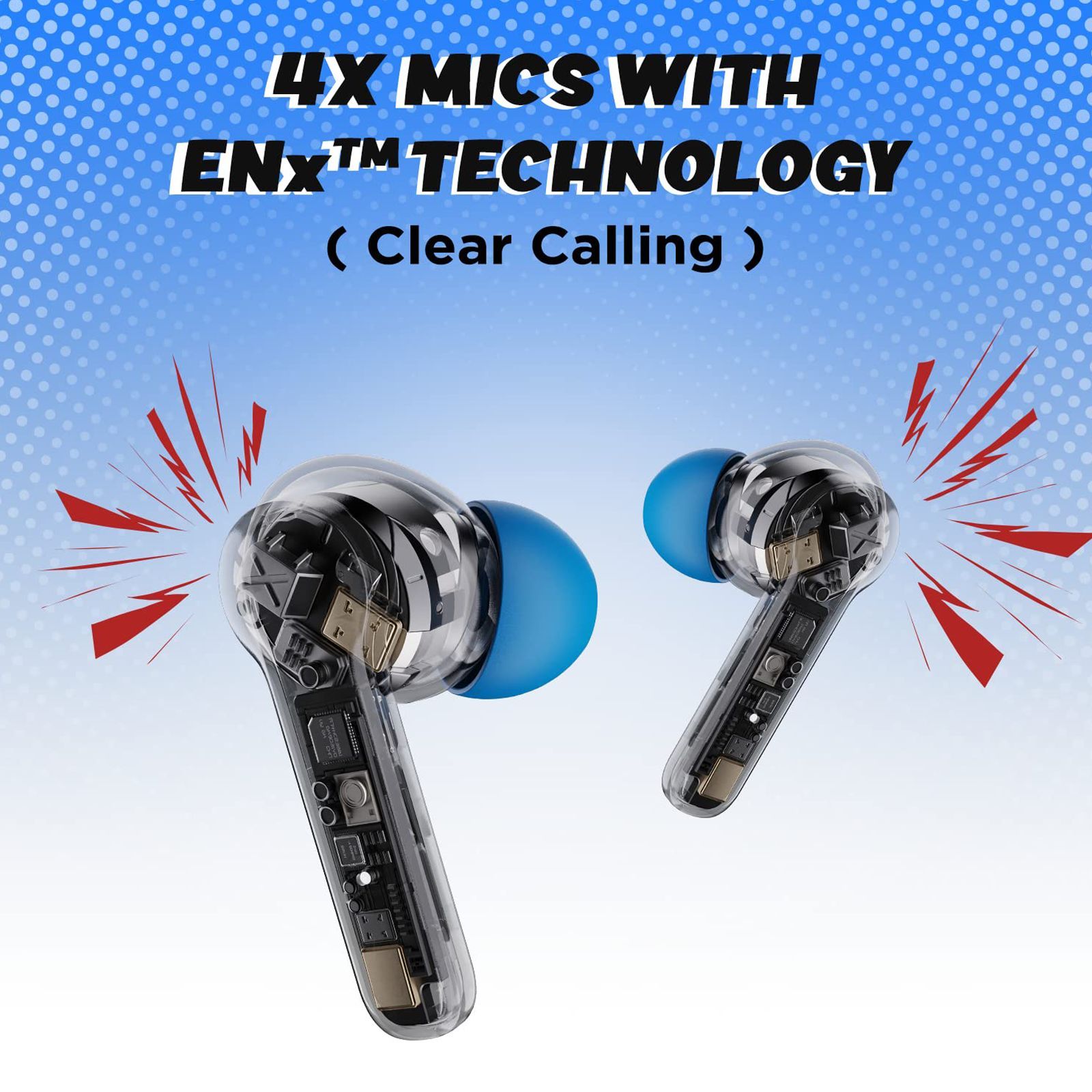 boAt Airdopes 458 TWS Earbuds with Environmental Noise Cancellation (IPX5 Water Resistant, ASAP Charge, Sport Blue) boAt Airdopes 458 TWS Earbuds with Environmental Noise Cancellation (IPX5 Water Resistant, ASAP Charge, Sport Blue)_4