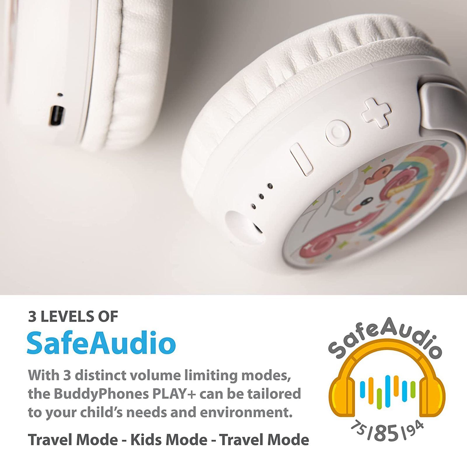 onanoff BuddyPhones Play Plus BT-BP-PLAYP-PINK Bluetooth Headset with Mic (Upto 20 Hours Playback, On Ear, Rose Pink)_5