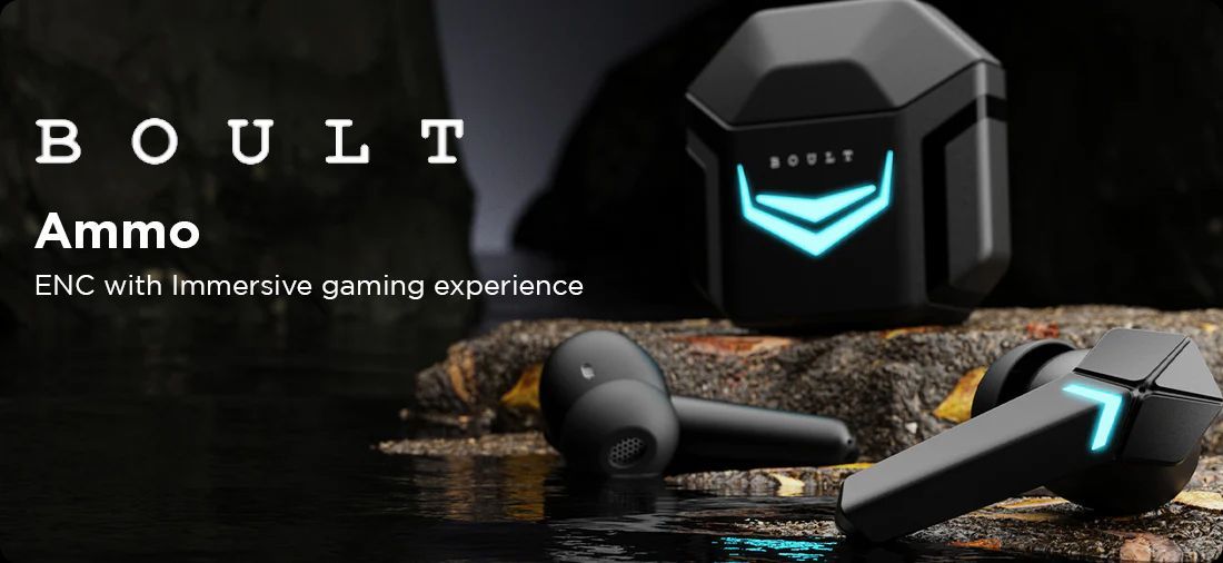 GOBOULT Ammo TWS Earbuds with Environmental Noise Cancellation (IPX5 Water Resistant, Mega Drivers, Black) GOBOULT Ammo TWS Earbuds with Environmental Noise Cancellation (IPX5 Water Resistant, Mega Drivers, Black)_5