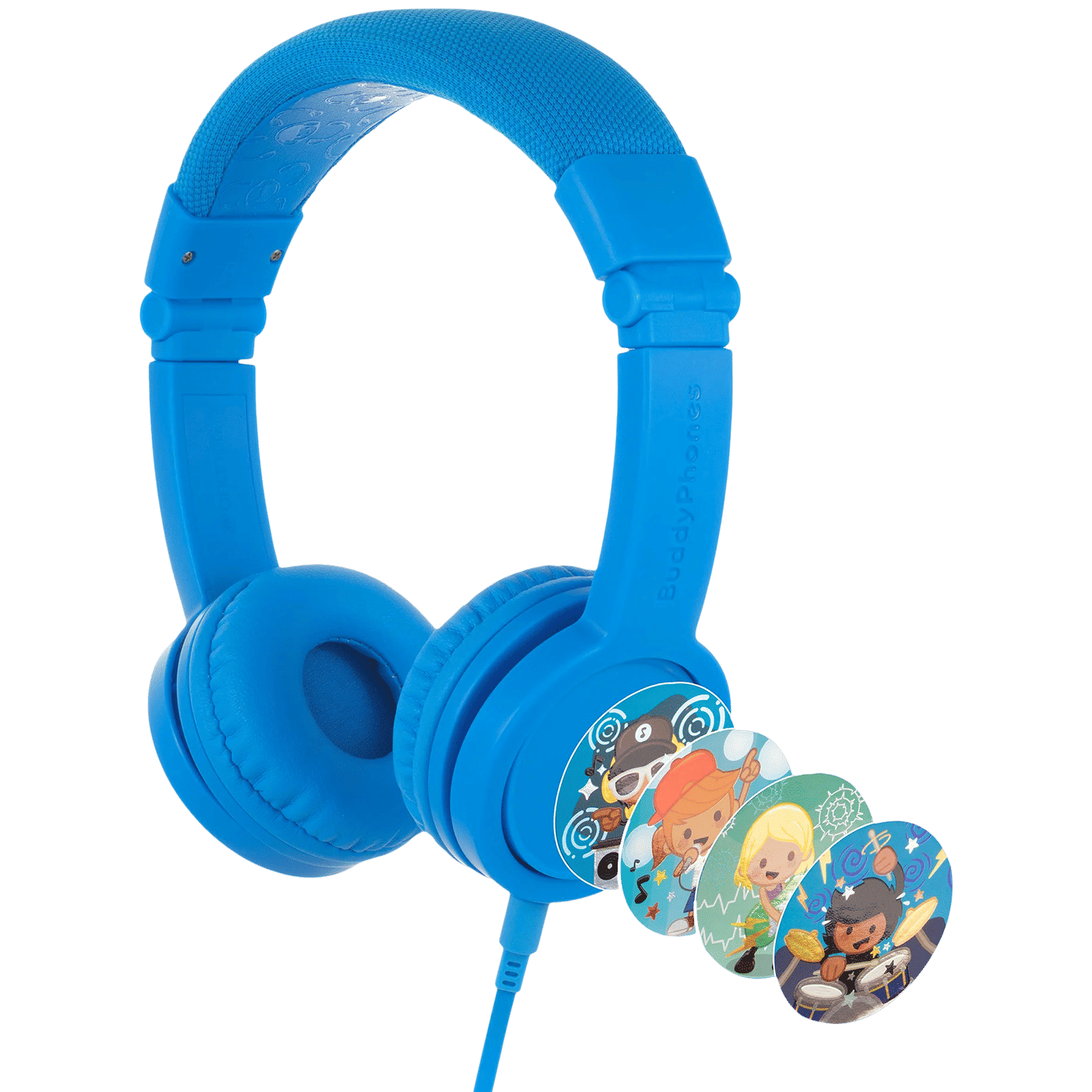 onanoff BuddyPhones Explore Plus Wired Headphone with Mic (Over Ear, Cool Blue)_1