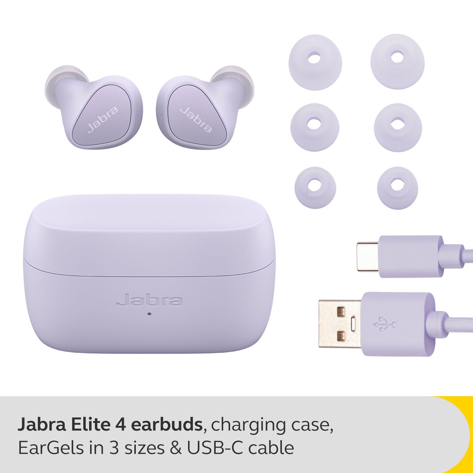 Jabra Elite 4 TWS Earbuds with Active Noise Cancellation (IP55 Water Resistant, Voice Assistant Enabled, Lilac)_4