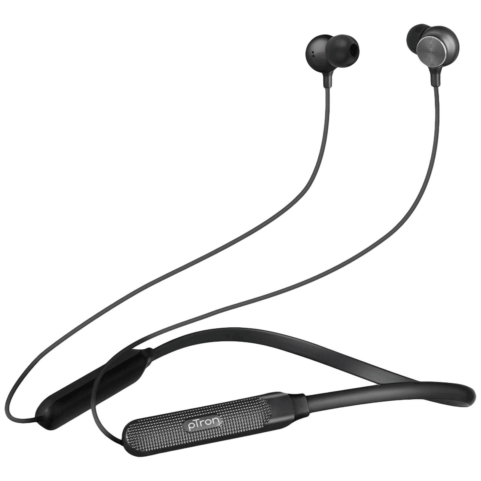 pTron InTunes Classic Neckband with Passive Noise Cancellation (IPX4 Water Resistant, 13mm Drivers, Black)_1