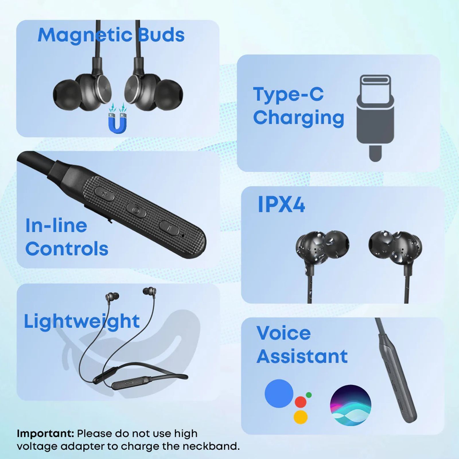 pTron InTunes Classic Neckband with Passive Noise Cancellation (IPX4 Water Resistant, 13mm Drivers, Black)_6