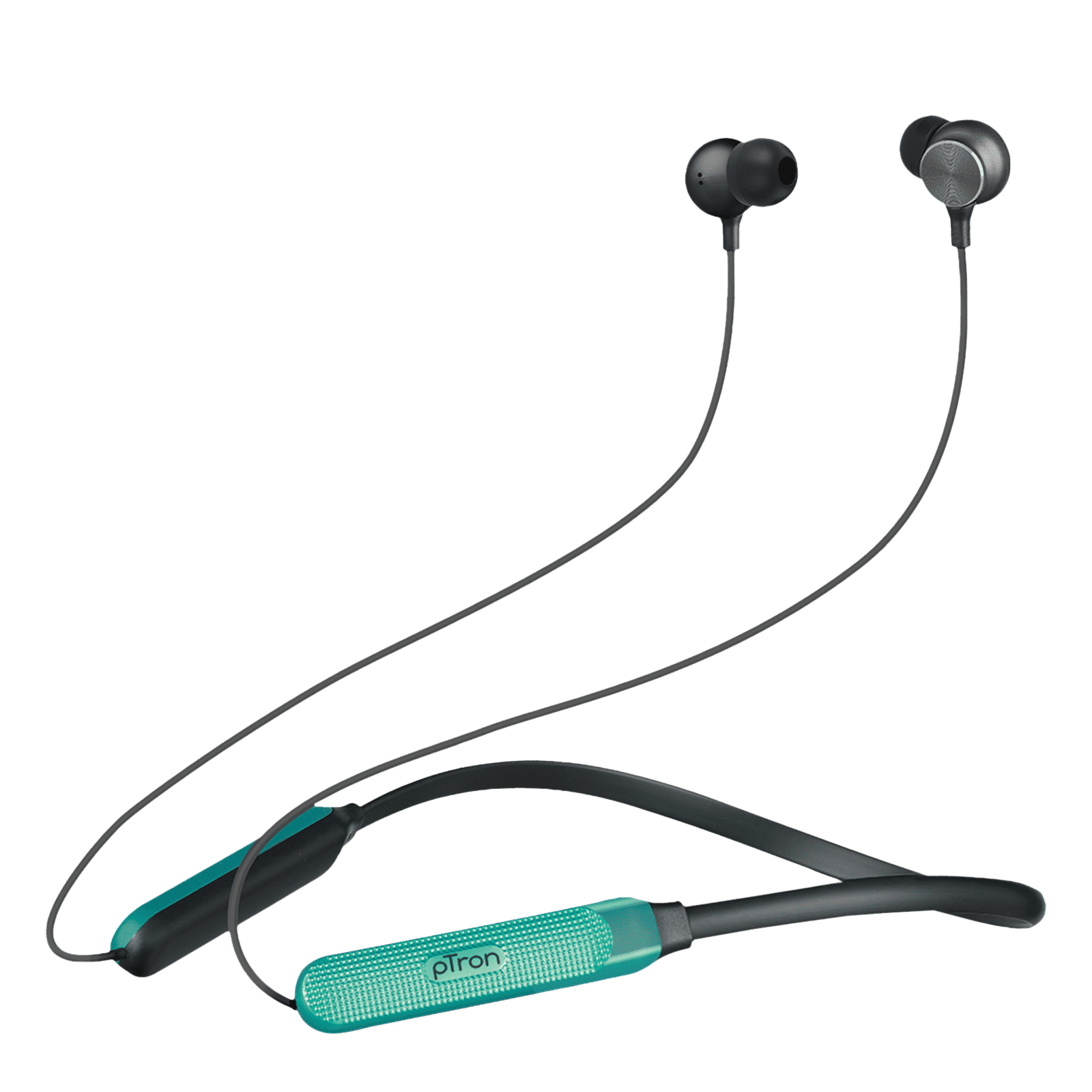 pTron InTunes Classic Neckband with Passive Noise Cancellation (IPX4 Water Resistant, 13mm Drivers, Black|Green)_1