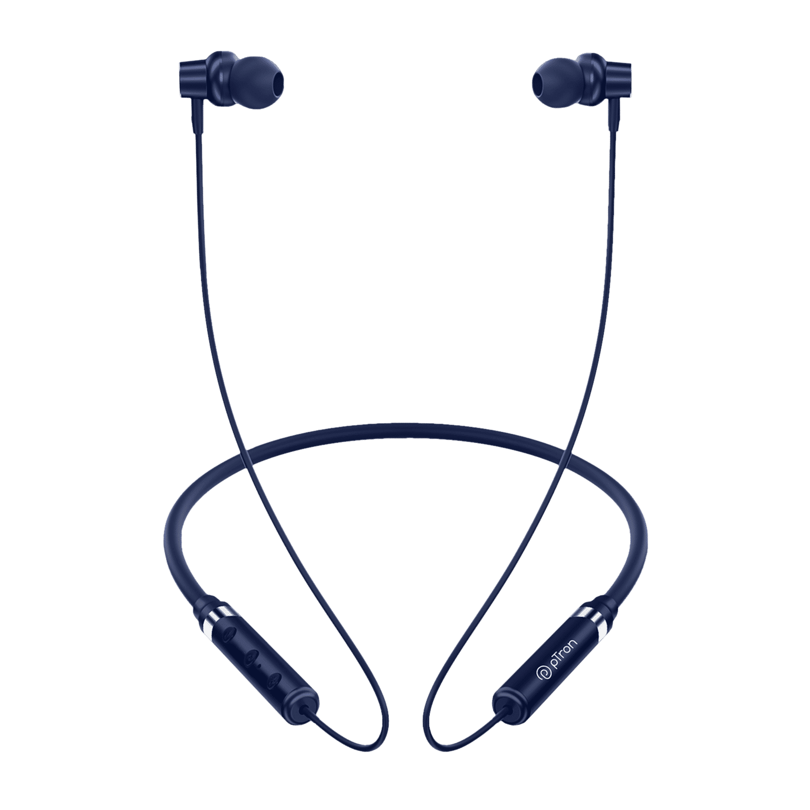 pTron InTunes Magic Neckband with Passive Noise Cancellation (IPX4 Water Resistant, 18 Hours Playtime, Blue)_1
