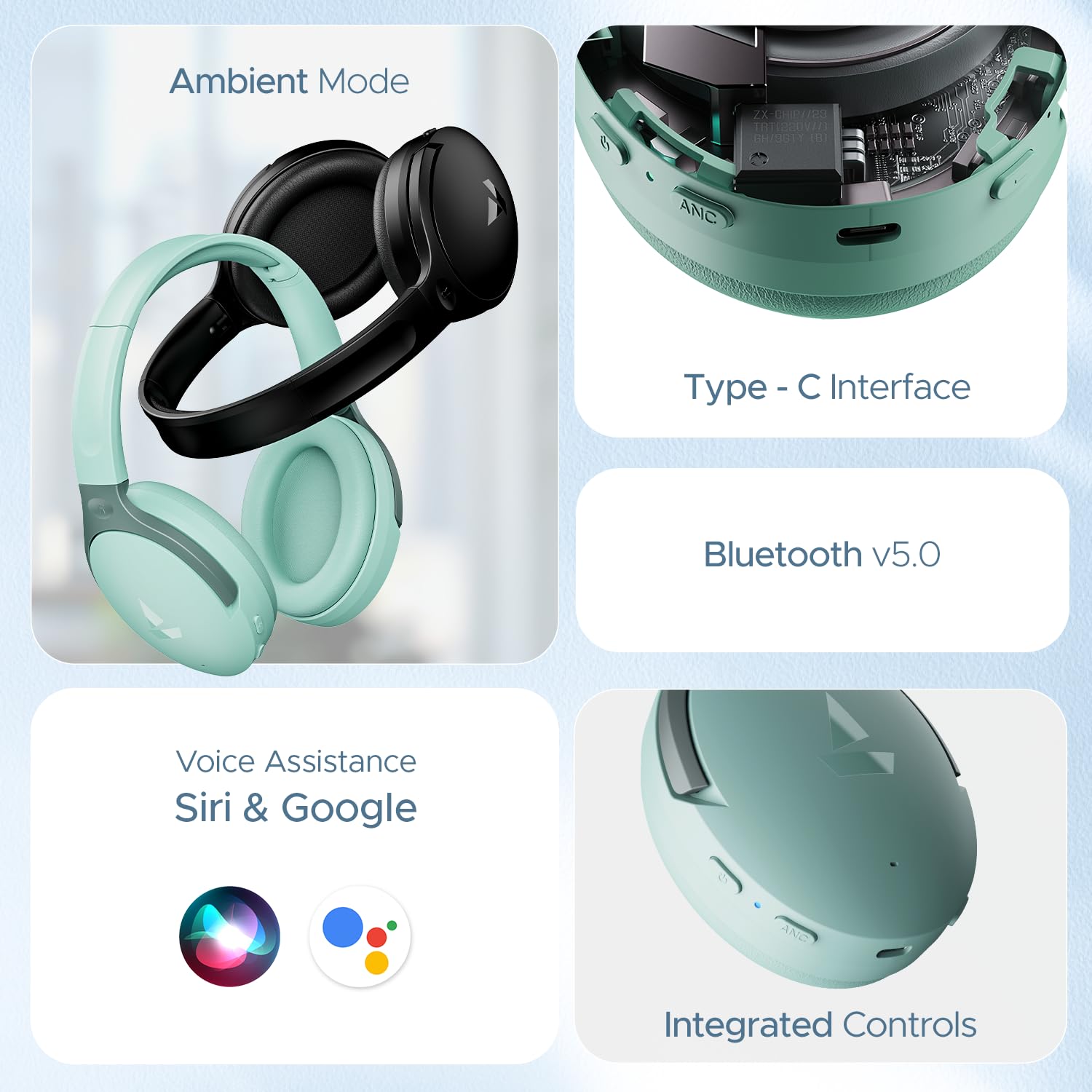 boAt Rockerz 551 ANC Bluetooth Headphone with Mic (ASAP Charge, Over Ear, Sage Green) boAt Rockerz 551 ANC Bluetooth Headphone with Mic (ASAP Charge, Over Ear, Sage Green)_10