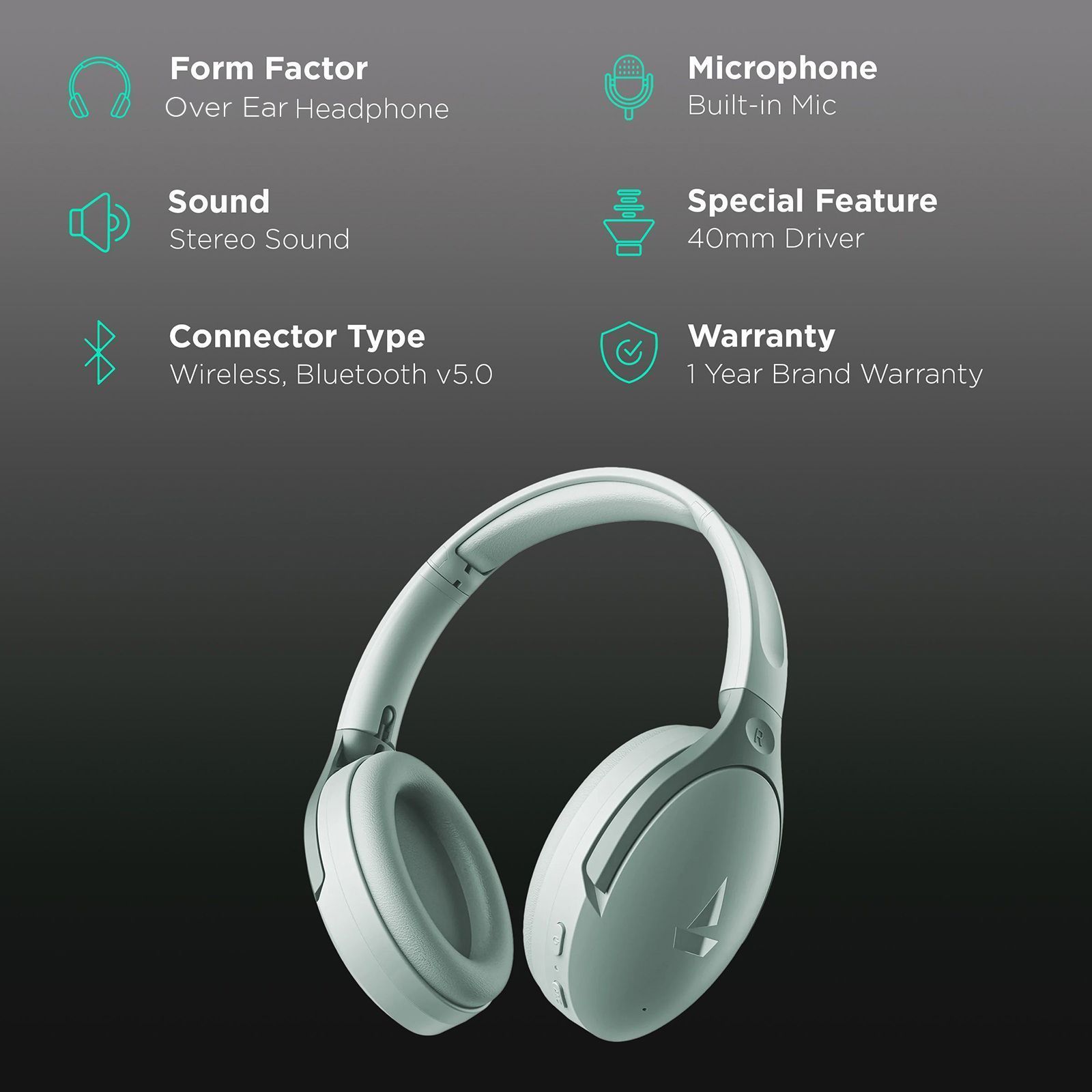 boAt Rockerz 551 ANC Bluetooth Headphone with Mic (ASAP Charge, Over Ear, Sage Green) boAt Rockerz 551 ANC Bluetooth Headphone with Mic (ASAP Charge, Over Ear, Sage Green)_2